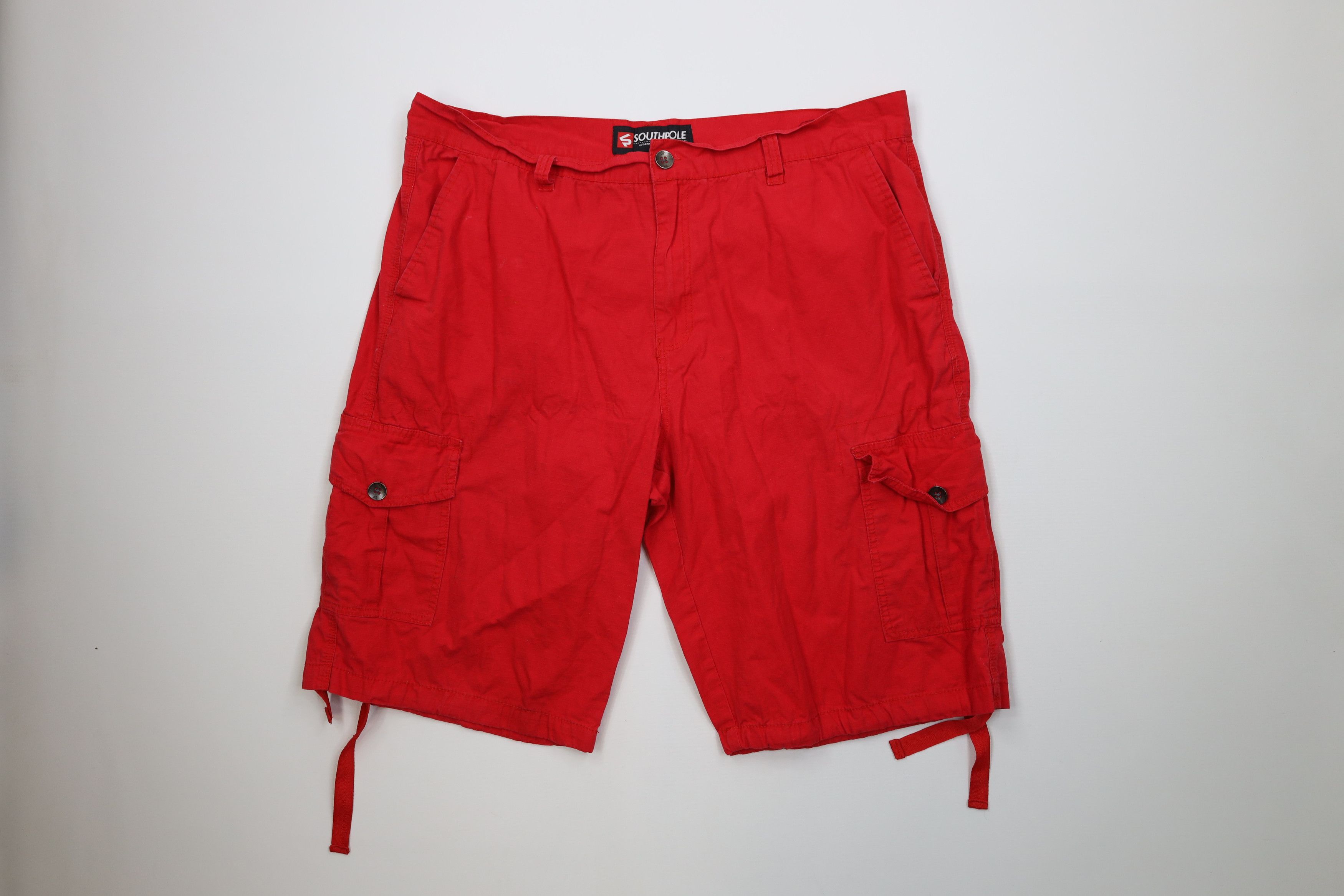 Southpole Vintage 90s Y2K Southpole Ripstop Fatigue Cargo Shorts Red Size US 42 / EU 58 - 1 Thumbnail