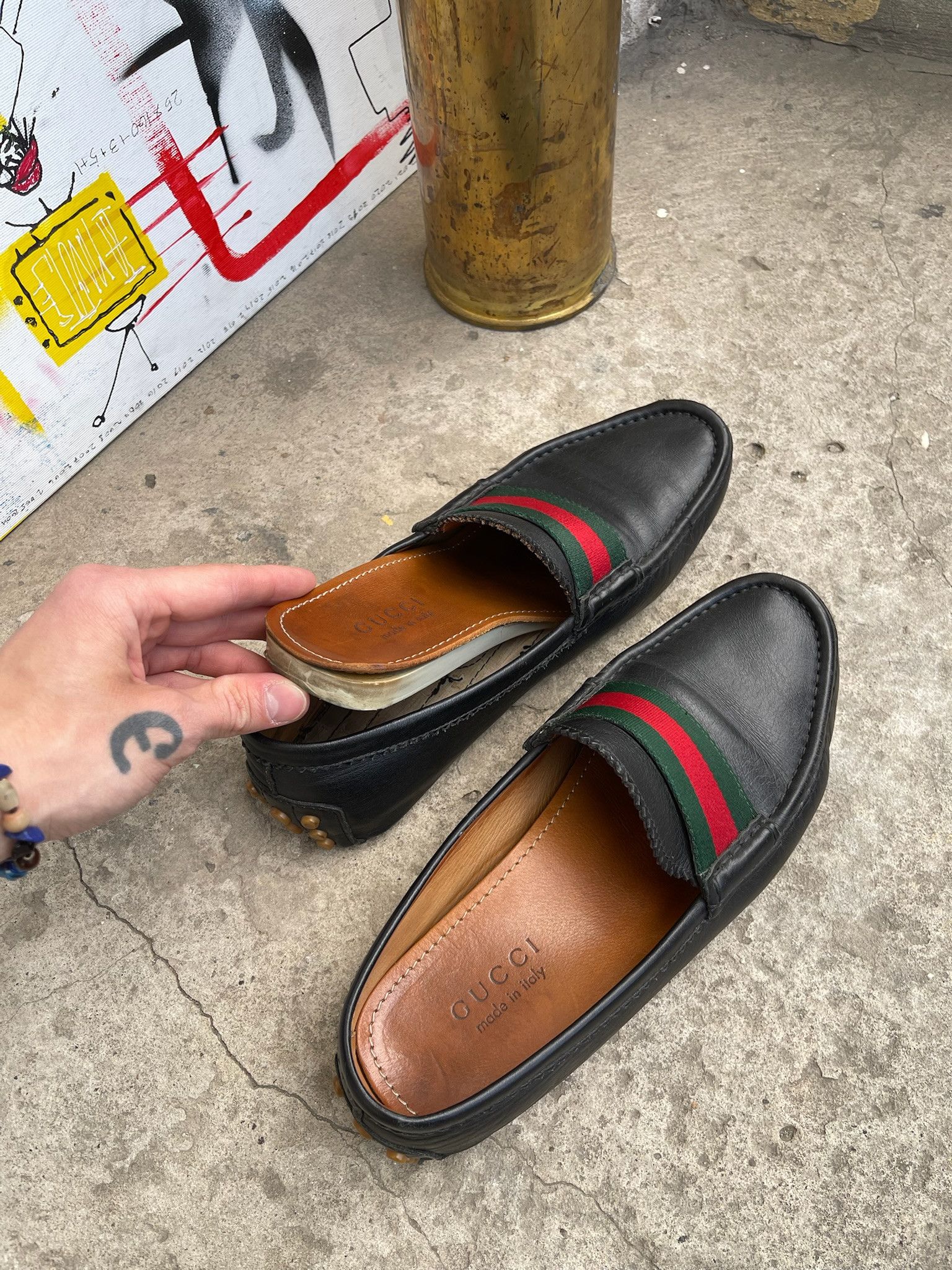 Gucci Gucci Leather Driver / Moccasin Shoes Size US 8 / EU 41 - 14 Thumbnail