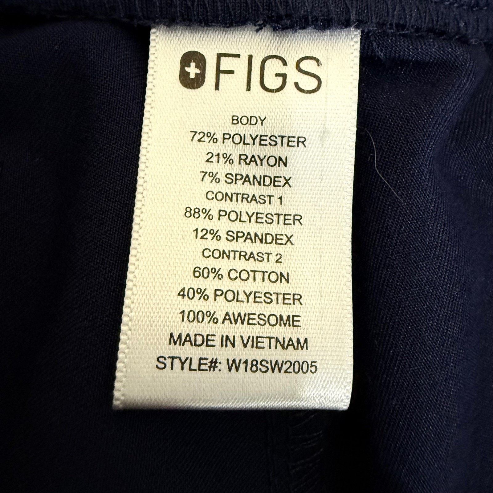 Other FIGS Zamora Mens Jogger Scrub Pants Medium Navy Blue Size 32" / US 10 / IT 46 - 3 Thumbnail