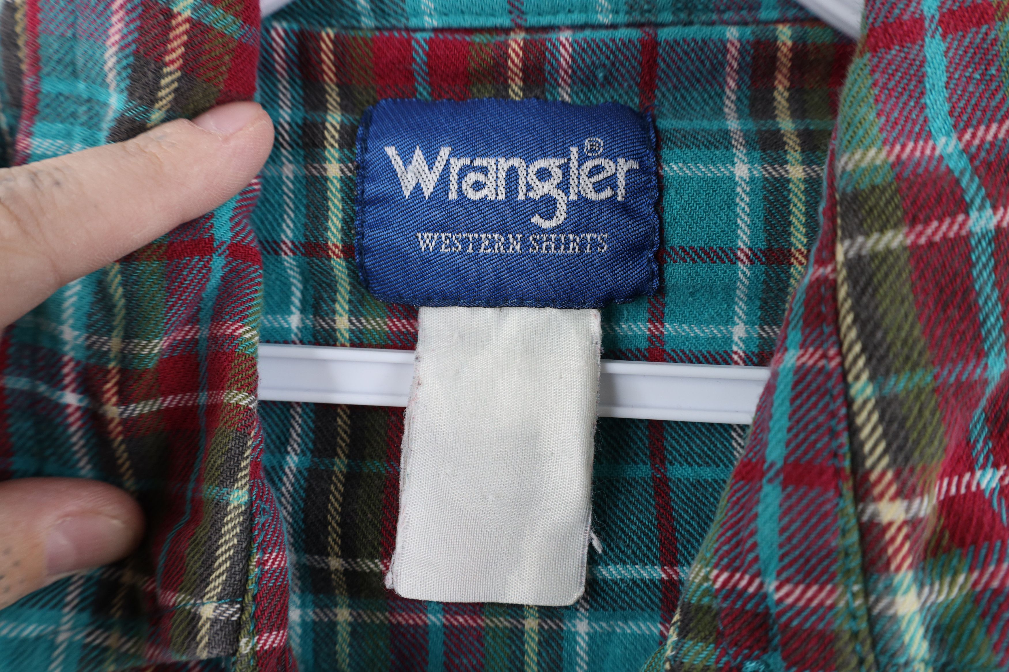 Wrangler Vintage 90s Wrangler Rainbow Plaid Flannel Snap Button Shirt Size US XL / EU 56 / 4 - 9 Thumbnail