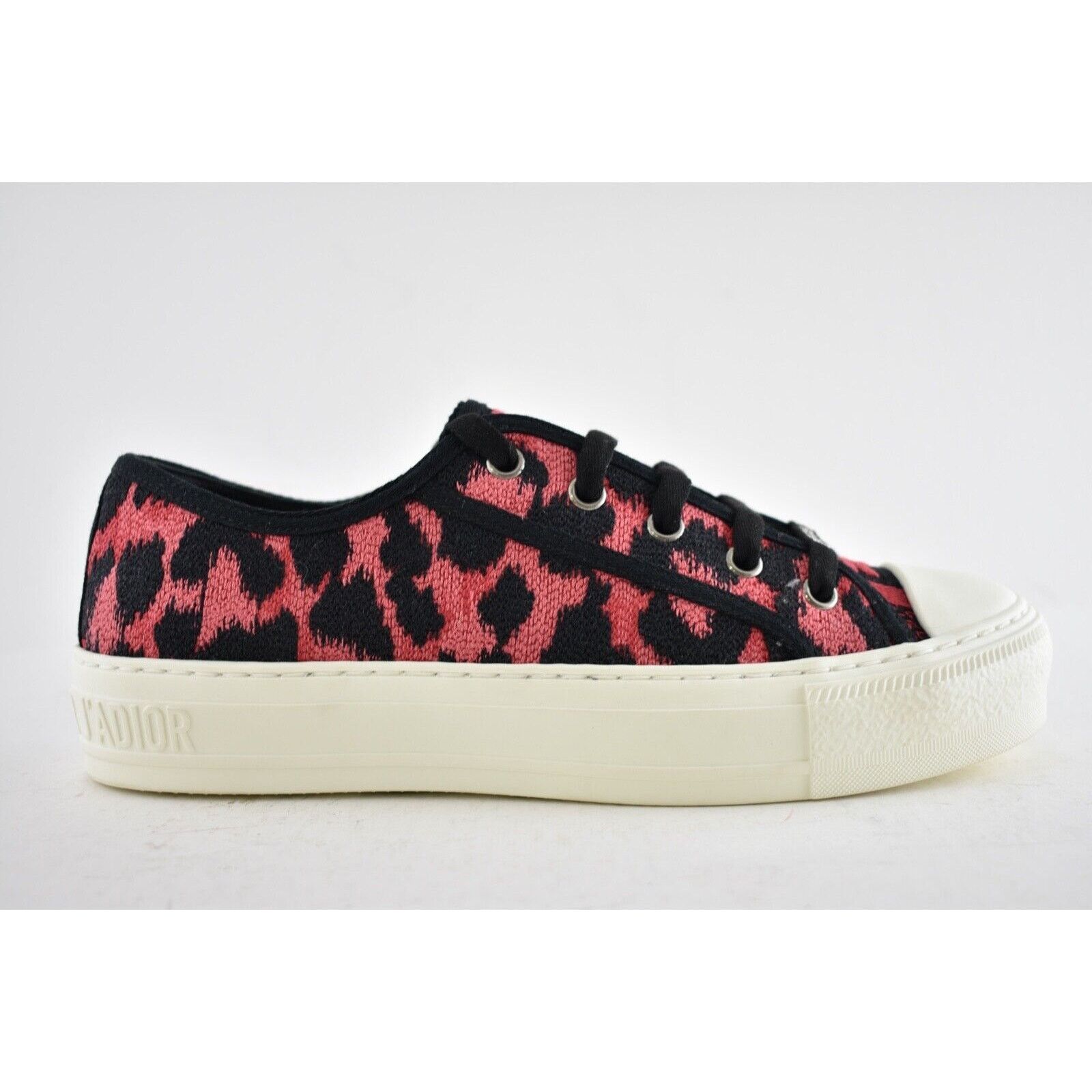 Dior Dior Walk'N'Dior Black Pink Leopard Flat Low Top Sneaker 38 Size US 8 / IT 38 - 2 Thumbnail