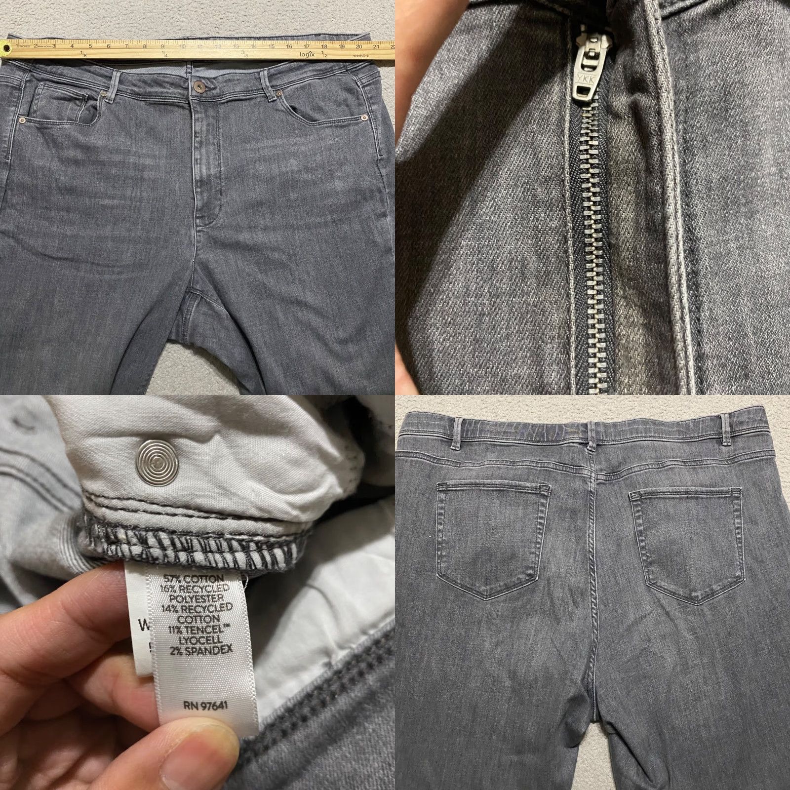 J. Jill J.Jill Jeans Gray Denim Medium Wash High Rise Straight Leg Womens Size 22 Size 22 Regular 5-Pocket Inseam 30 in Size 27" / US 4 / IT 40 - 8 Thumbnail