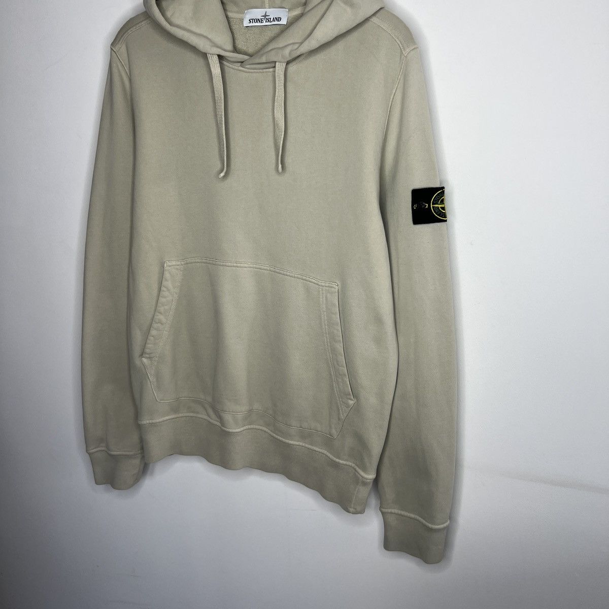 Stone Island Stone Island Hoodie Sweatshirt Hooded Beige Badge Logo Size US M / EU 48-50 / 2 - 2 Thumbnail