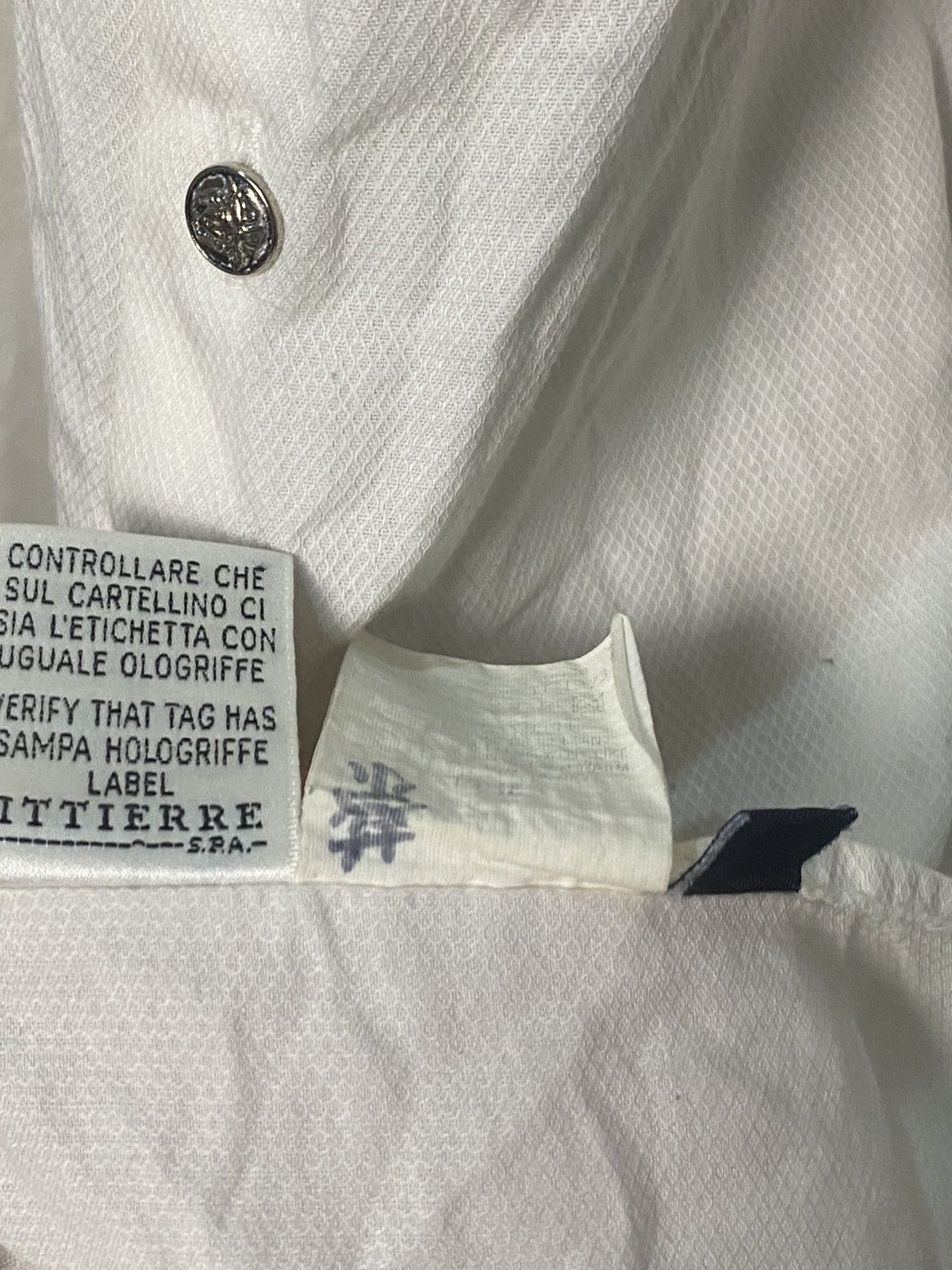 Versace Vintage 1990's Versace Jeans Couture White Shirt Size US M / EU 48-50 / 2 - 6 Thumbnail