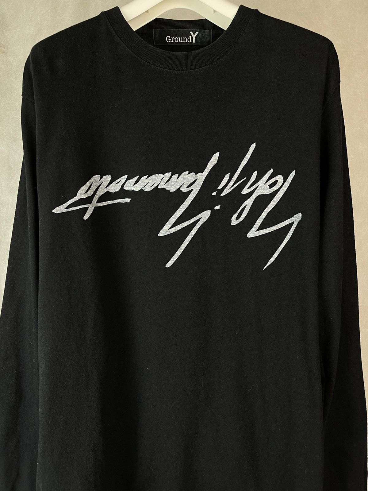 Vintage GroundY by yohji yamamoto reverse logo LS shirt Size US L / EU 52-54 / 3 - 2 Thumbnail