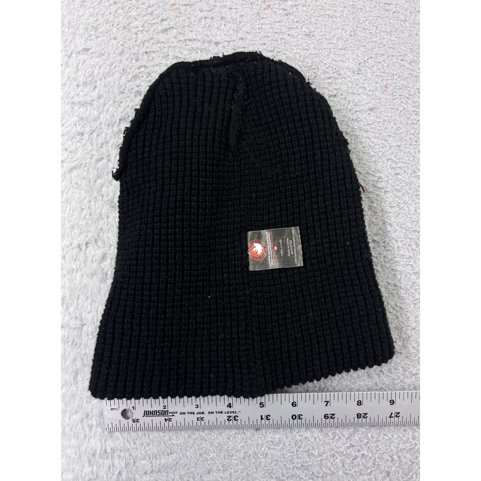 Vintage Canada Weather Gear Beanie Adult One Size Black Knit Embroidered Logo Acrylic Knit Hat Unisex Mens Womens - Size ONE SIZE - 5 Thumbnail