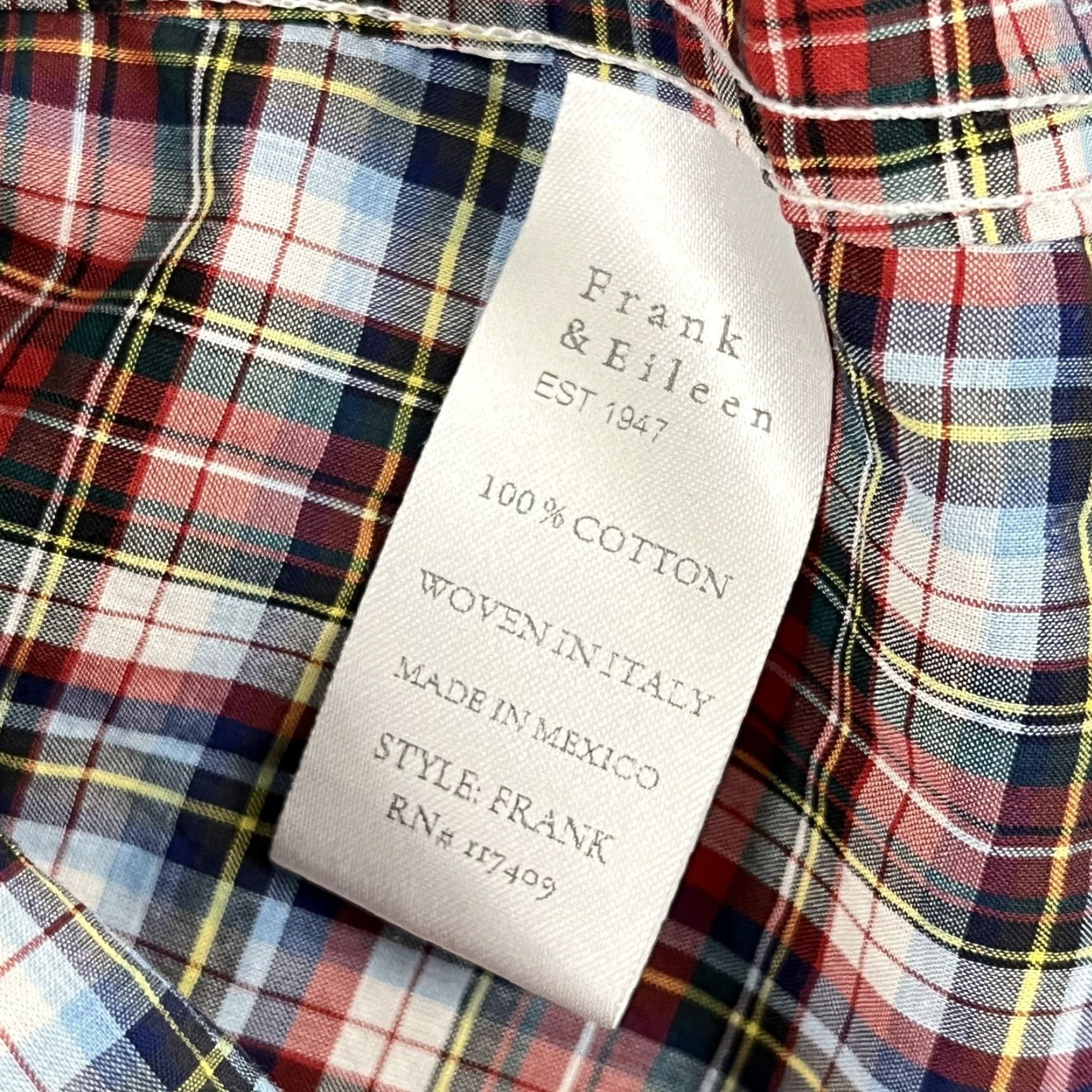 Frank & Eileen Frank & Eileen Shirt Womens Small MultiColor Plaid Woven Button Up Italy Size S / US 4 / IT 40 - 3 Thumbnail