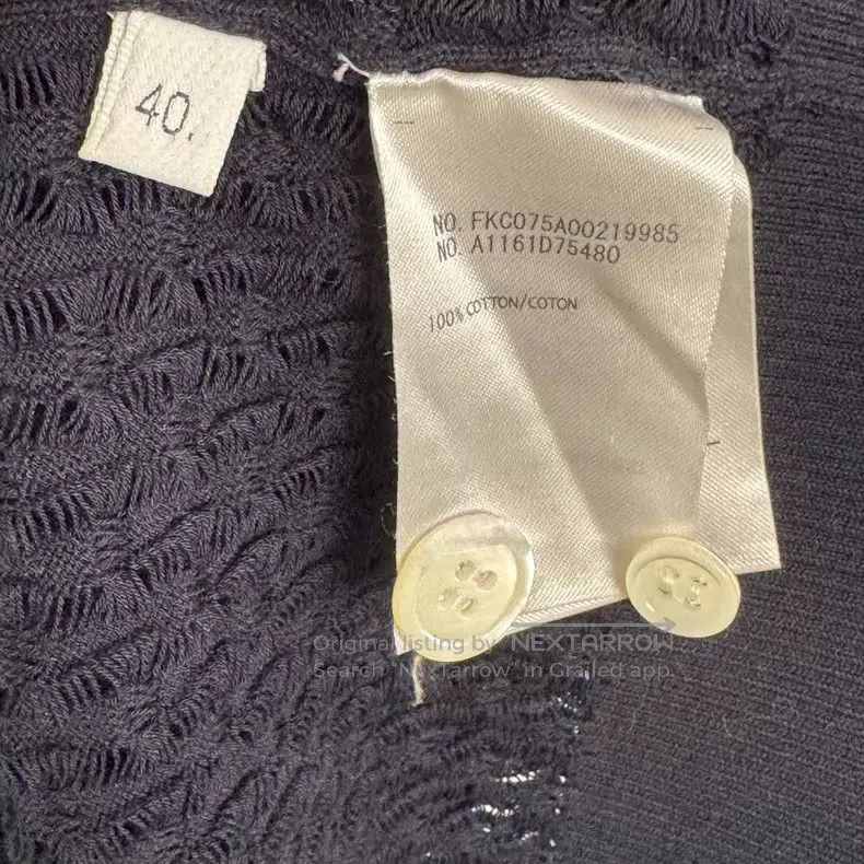 Thom Browne Thom Browne Navy Striped Ribbed Knit Cardigan Size US XXS / EU 40 - 3 Thumbnail