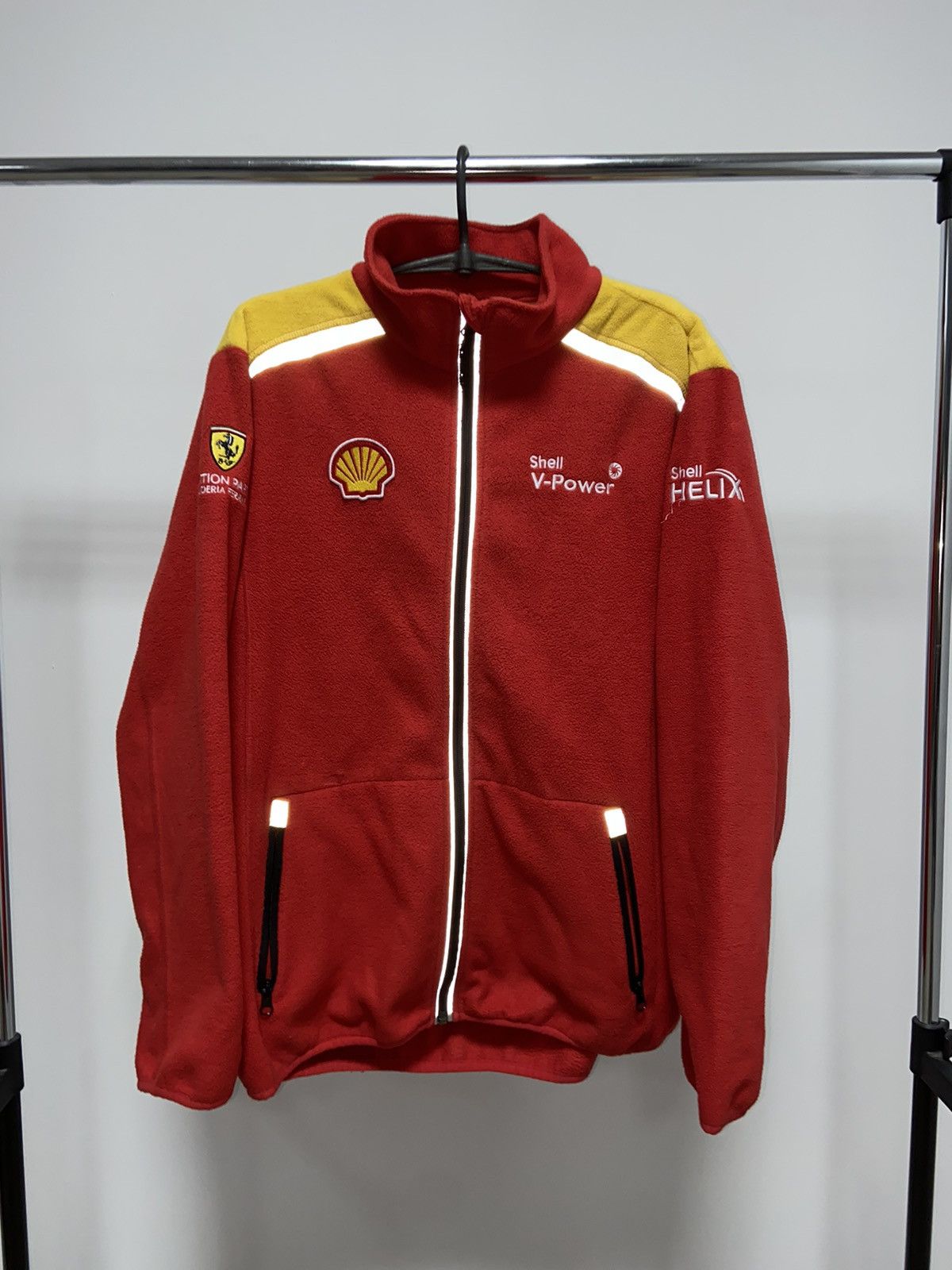 Ferrari × Vintage Ferrari reflective stripe Racing Fleece Jacket Big Logo Size US M / EU 48-50 / 2 - 1 Thumbnail