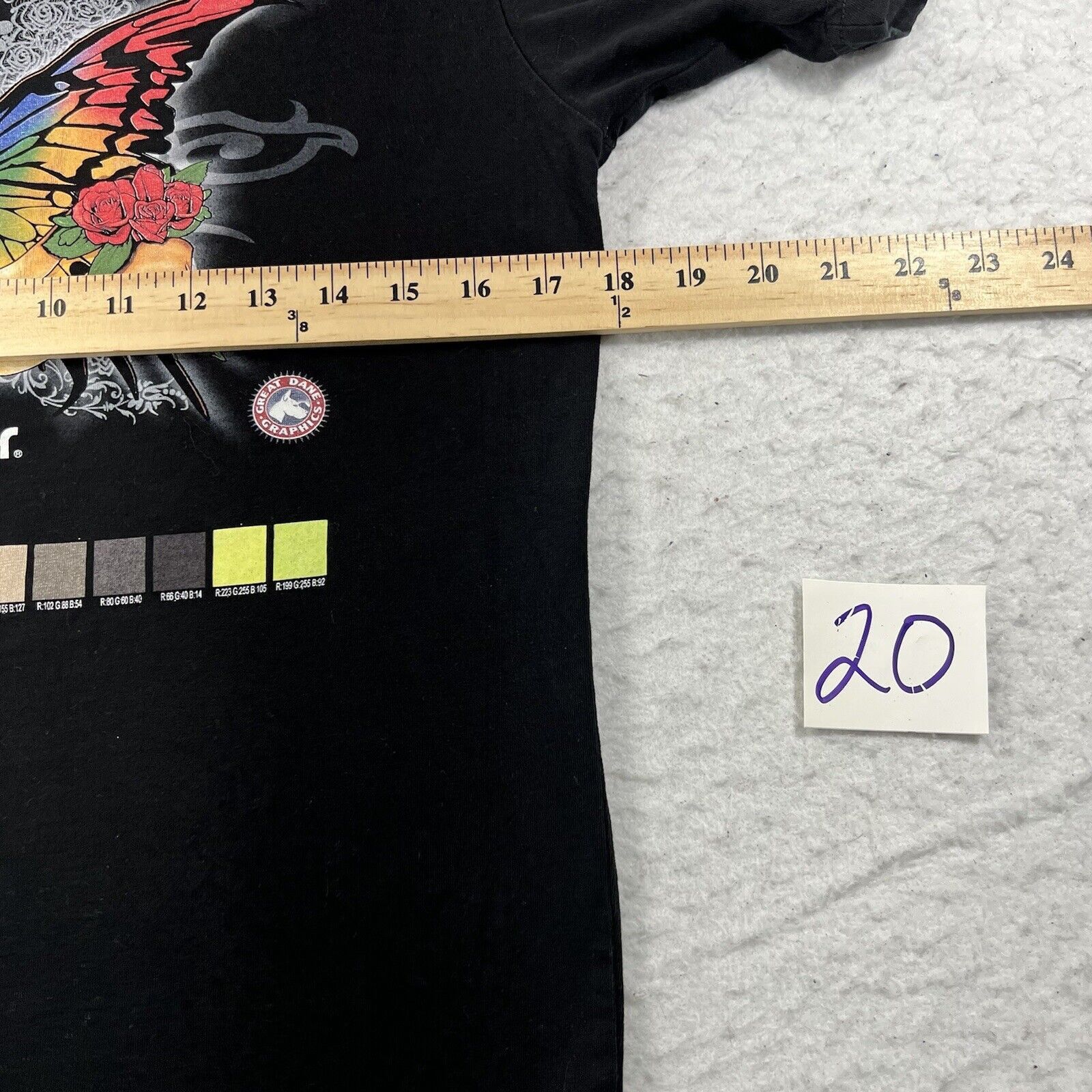 Other Brother Printer Small Black Colorful Butterfly Graphic Tee Size US S / EU 44-46 / 1 - 7 Thumbnail