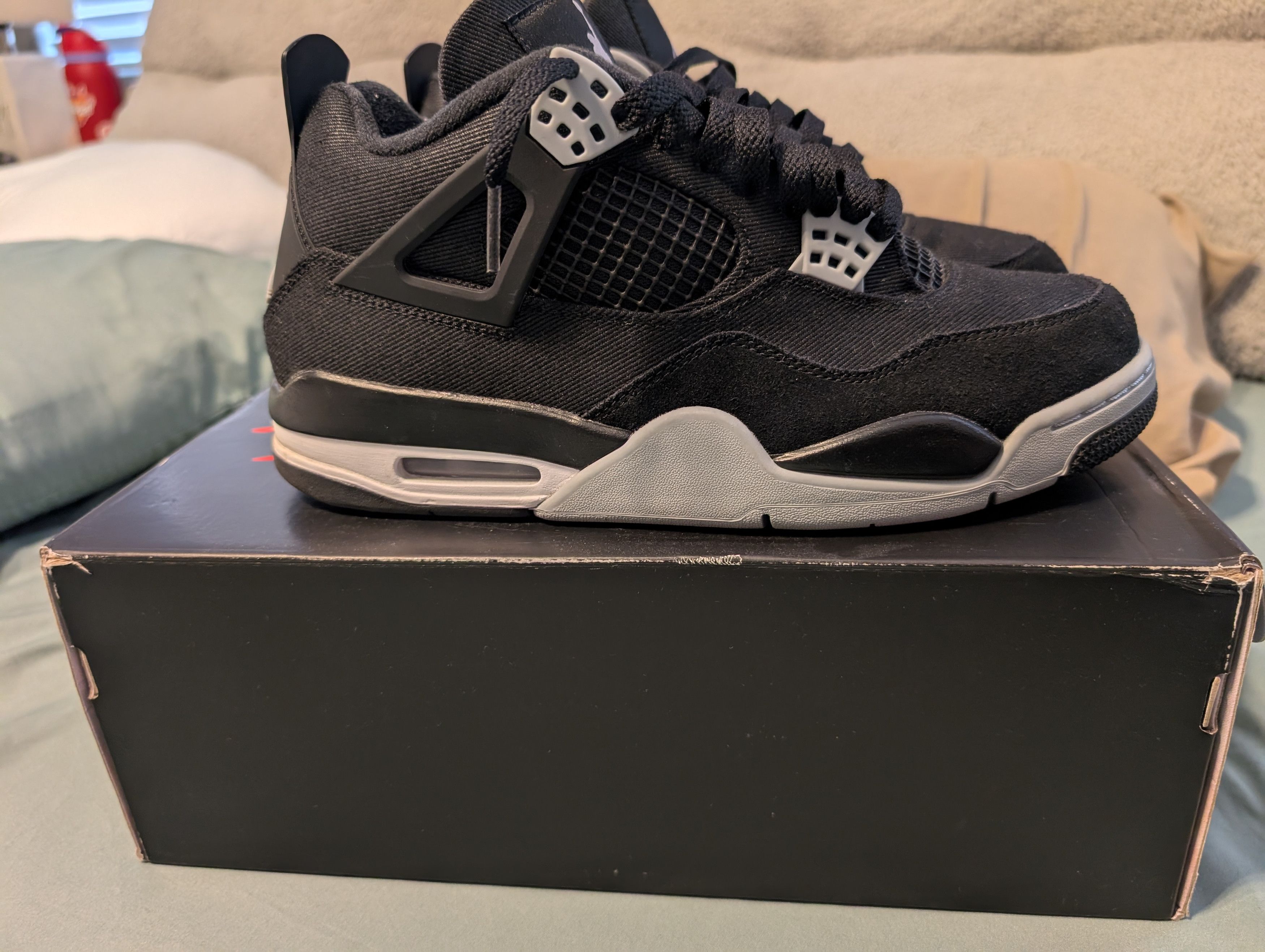 Jordan Brand Air Jordan Retro 4 SE Black Canvas Size US 9.5 / EU 42-43 - 4 Thumbnail