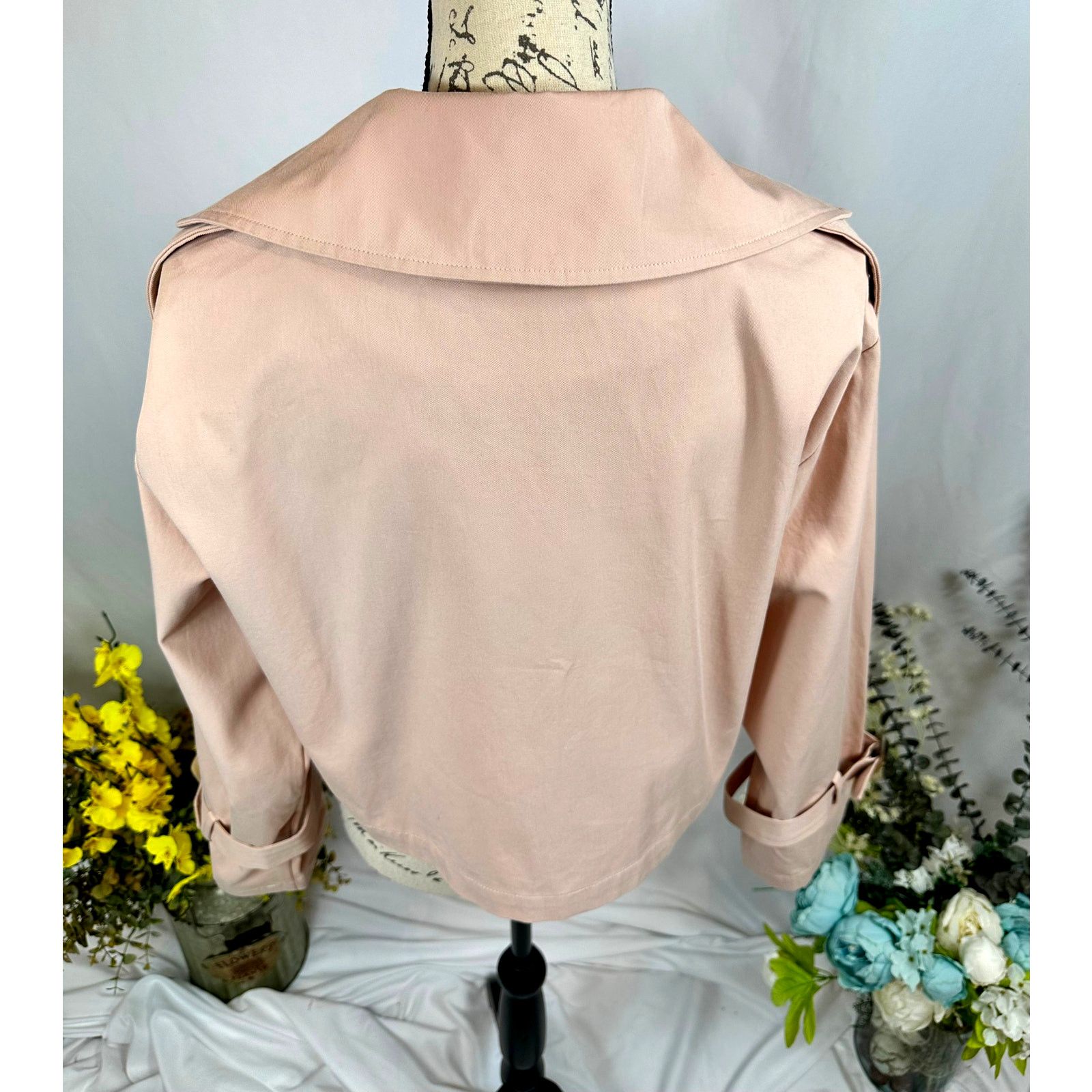 Other Elodie Eleanor Cropped Buckle Cuff Trench Coat Baby Pink M Size M / US 6-8 / IT 42-44 - 11 Thumbnail