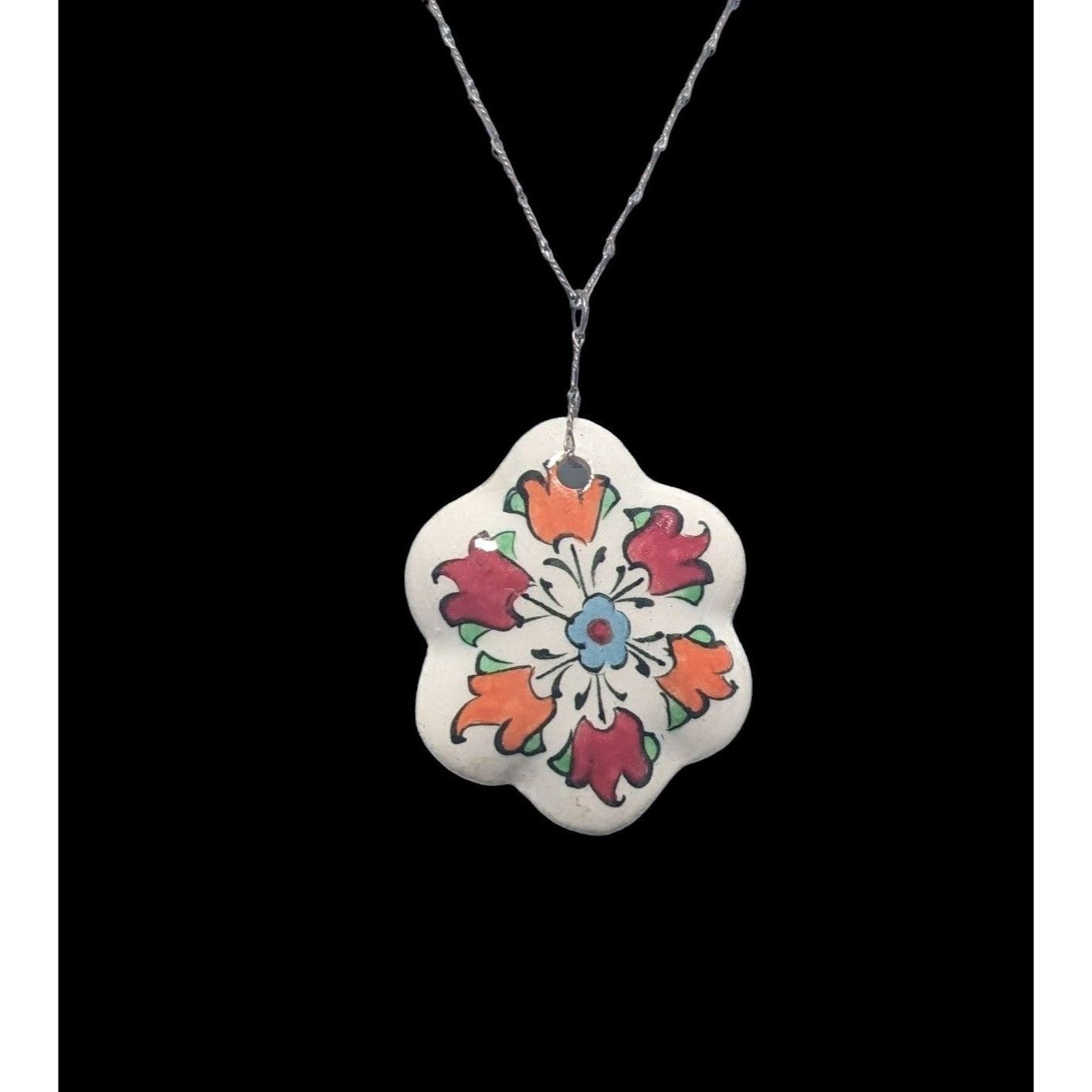 Other Sterling Cottagecore Ceramic Floral Necklace Size ONE SIZE - 3 Thumbnail