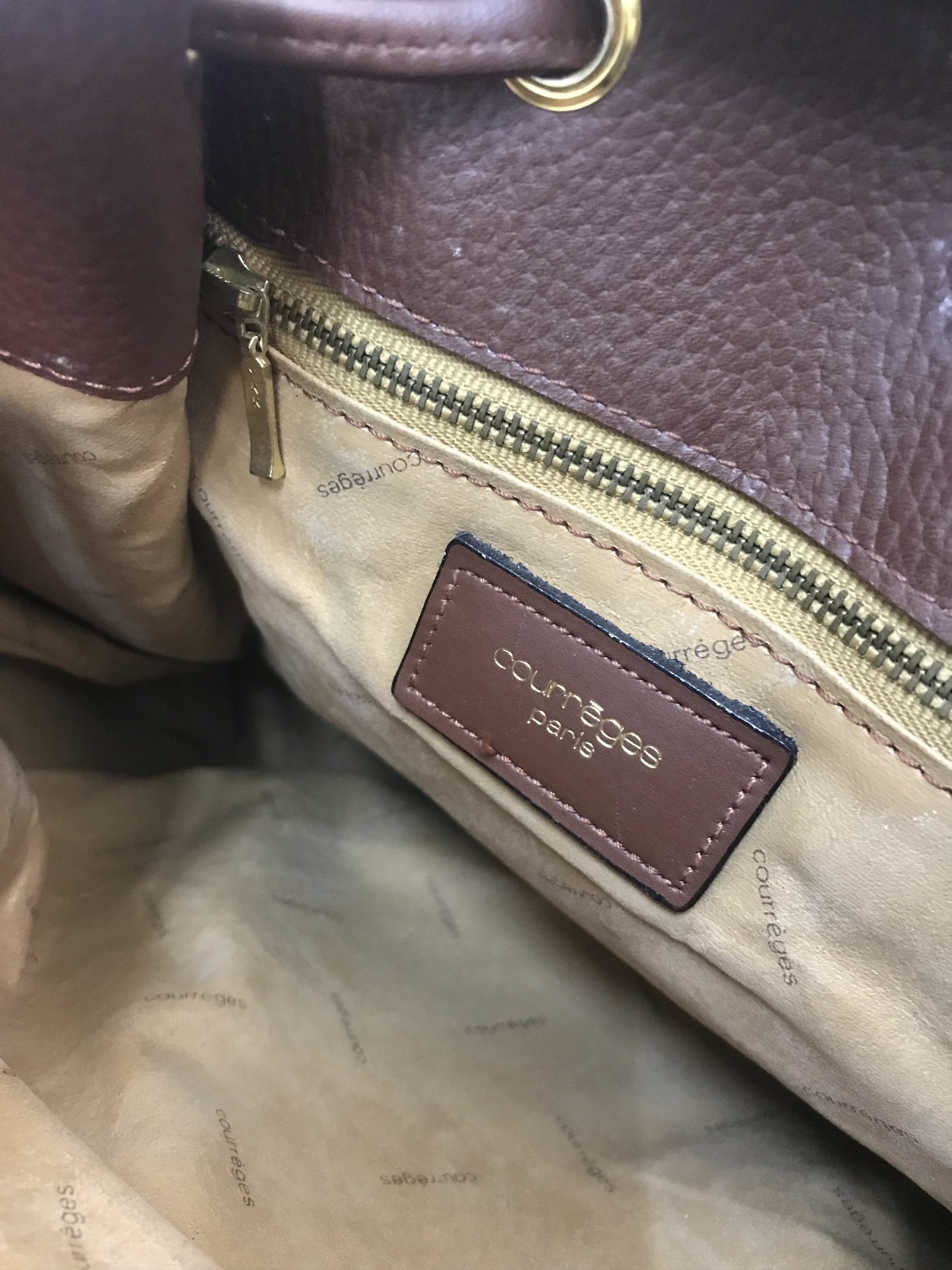Courreges Courreges Paris Leather Bucket handBag Size ONE SIZE - 14 Thumbnail