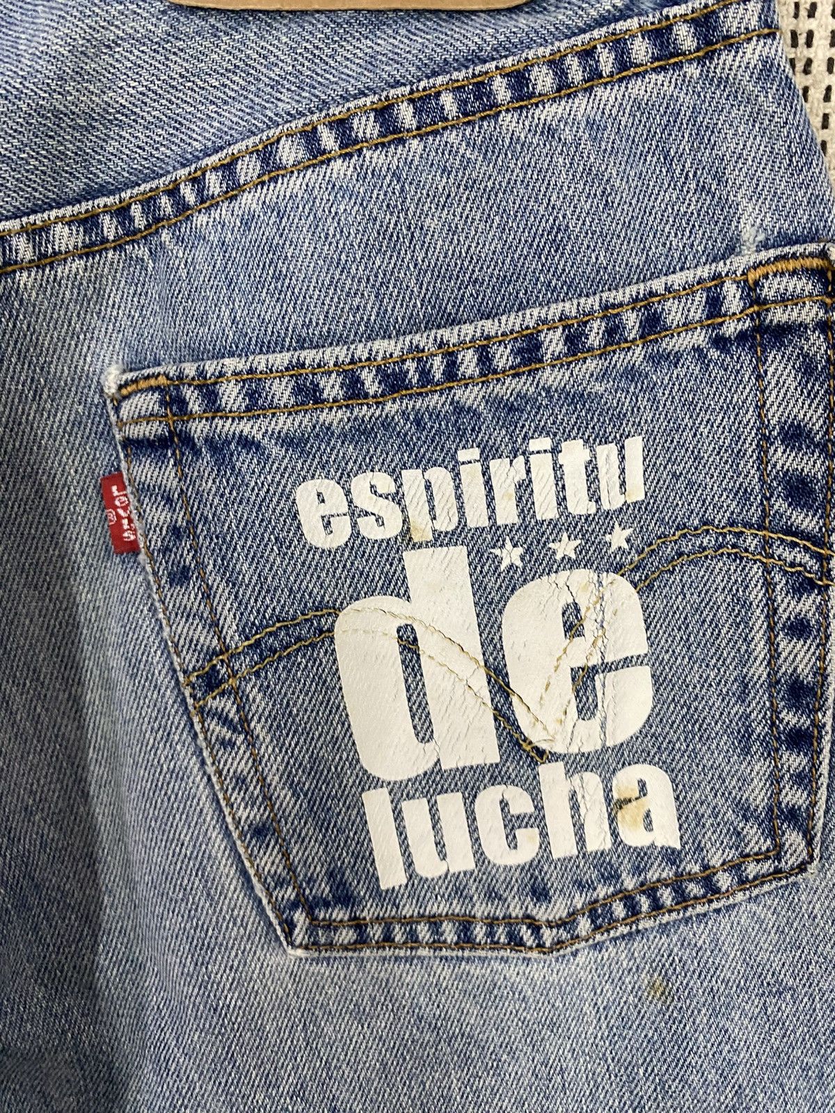 Levi's Levis regular fit 505 x yokohama f.marinos denim pant Size US 28 / EU 44 - 4 Thumbnail