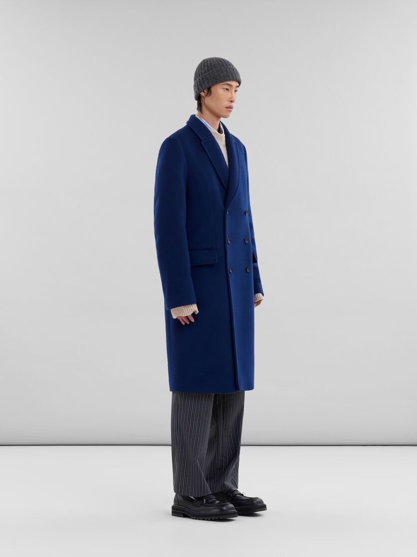 Marni o1w1db11025 Double-Breasted Coat in Blue Size US M / EU 48-50 / 2 - 6 Thumbnail
