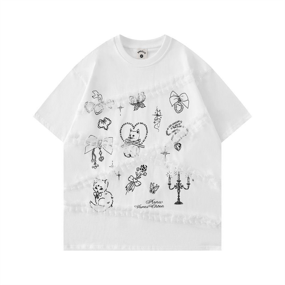 Japanese Brand × Vintage Cartoon cat print short-sleeved T-shirt Size US M / EU 48-50 / 2 - 1 Thumbnail