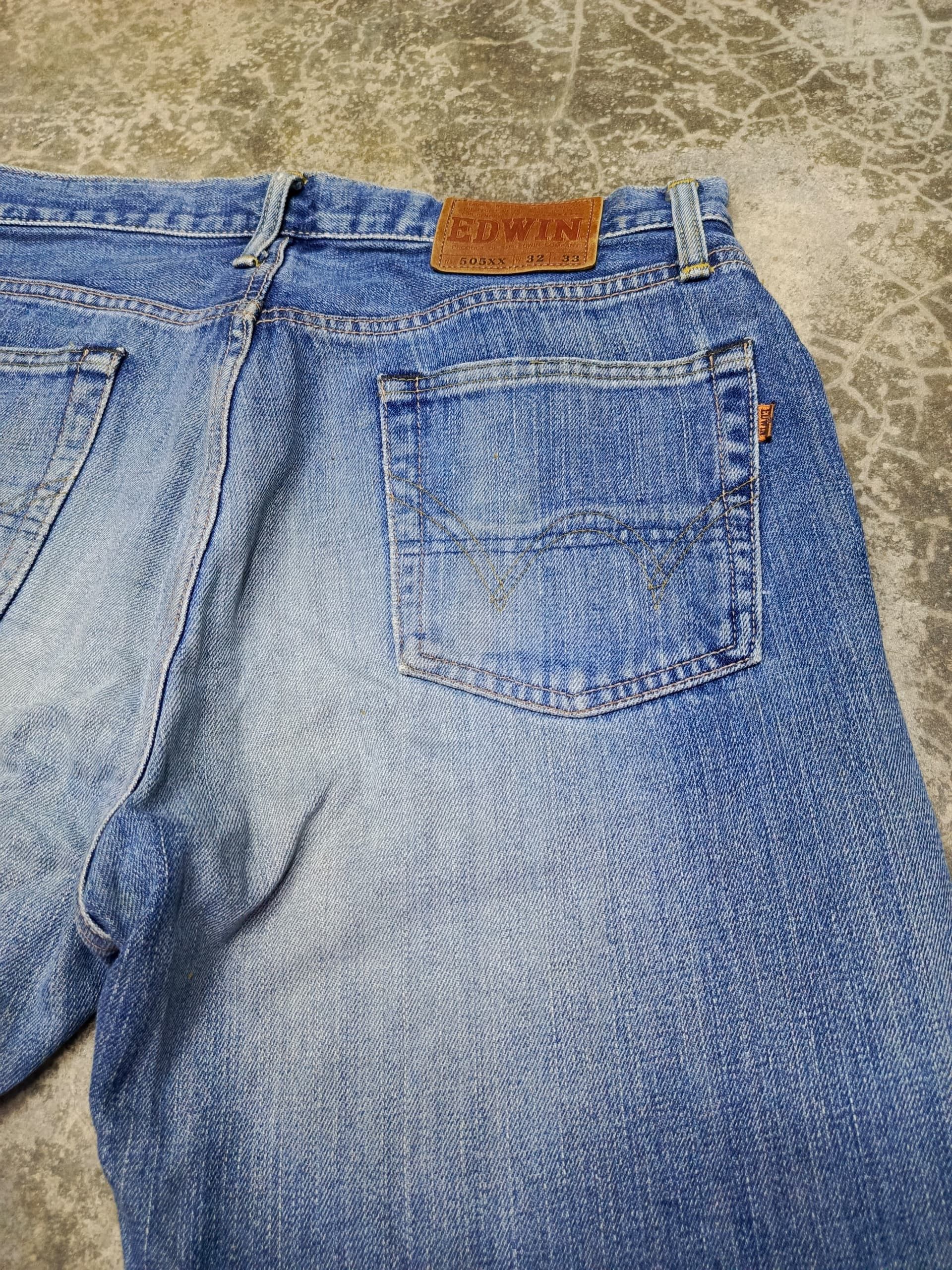 Tornado Mart Vintage edwin distressed 505XX selvedge jeans Size US 32 / EU 48 - 11 Thumbnail