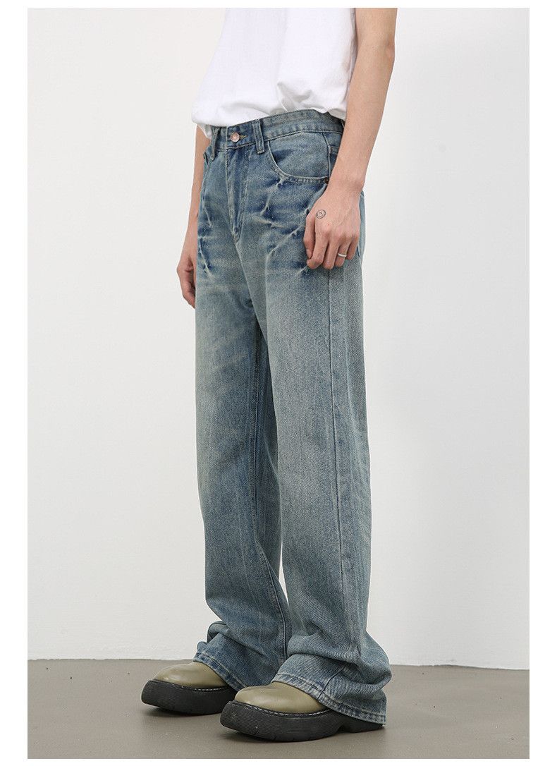 Japanese Brand × Jean American high street lightning crack washed jeans for men Size US 34 / EU 50 - 4 Thumbnail