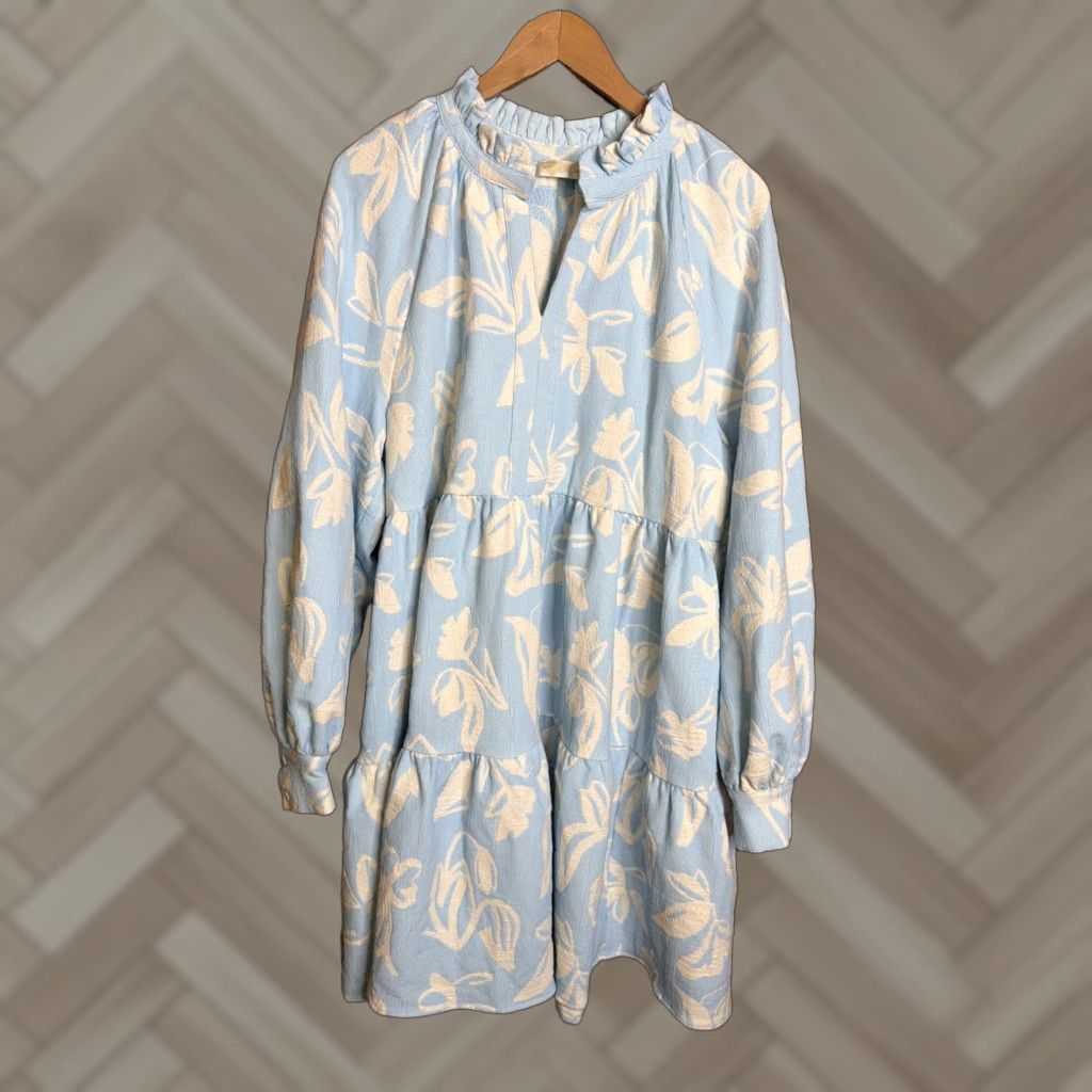 Stine Goya STINE GOYA Jasmine Dress The Life of a Tulip Blue Mini Short L Womens STINE GOYA Color Blue Size L 22” Pit to Pit 37” Back Hem Size L / US 10 / IT 46 - 1 Thumbnail