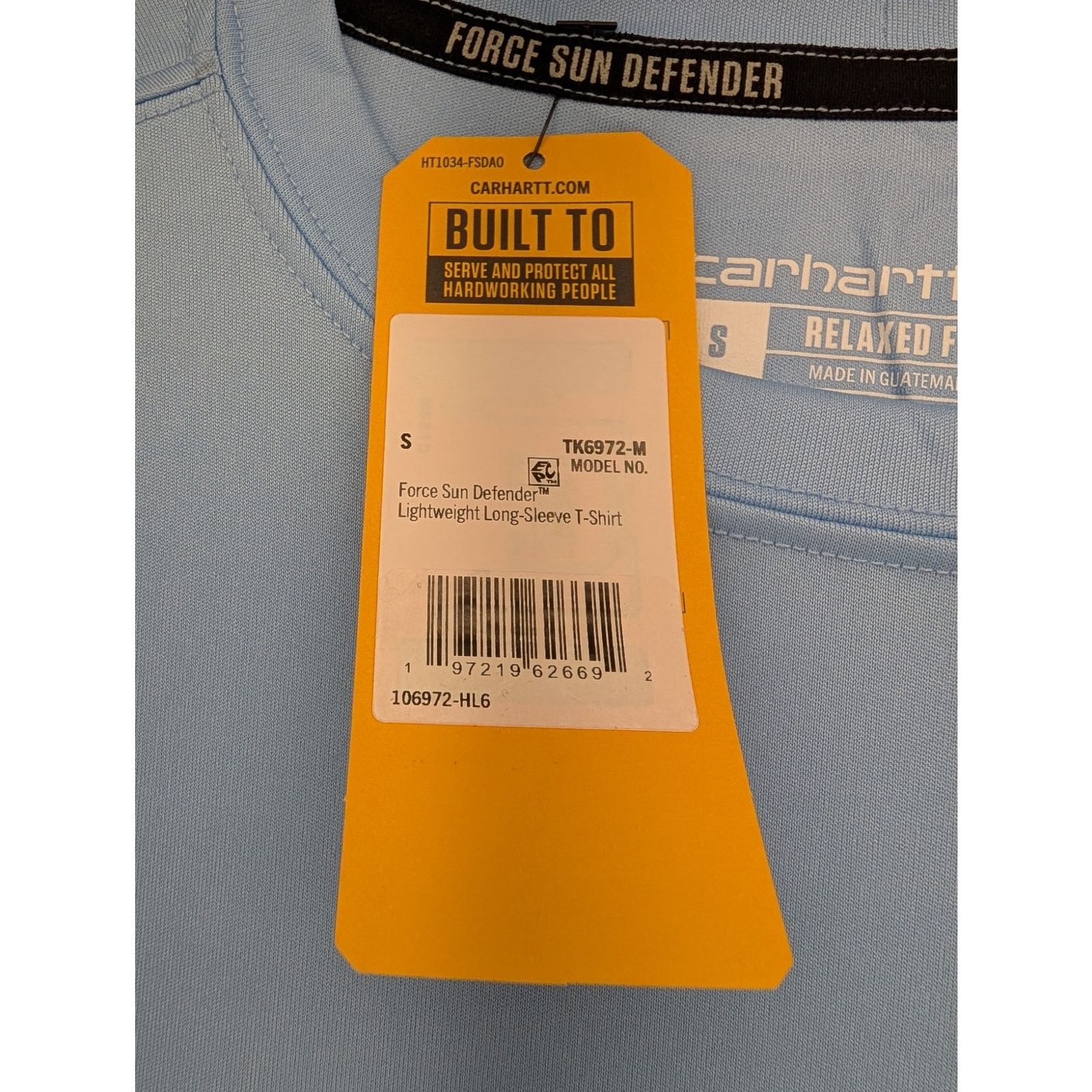 Carhartt NWT Men's Force Sun Defender Relaxed LS T-Shirt size Small Size US S / EU 44-46 / 1 - 4 Thumbnail