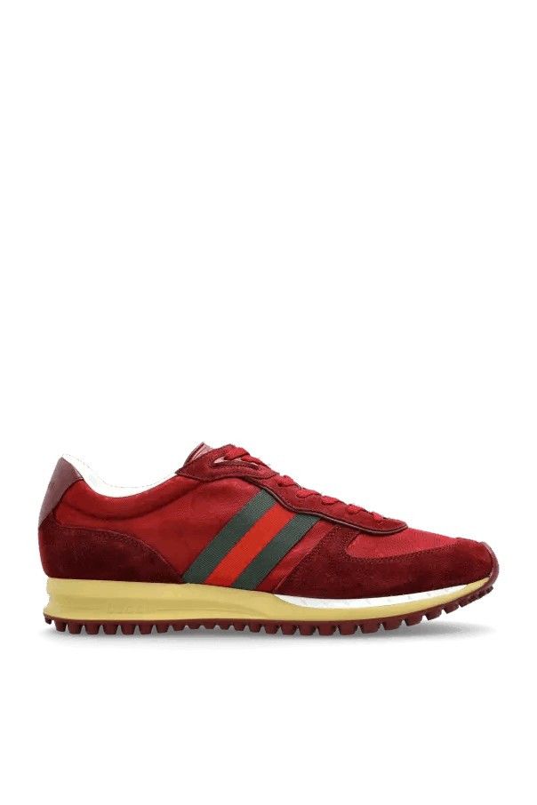 Gucci oc11z526 Men's Gucci Re-Motion Sneakers in Burgundy Size US 15 / EU 48 - 1 Thumbnail