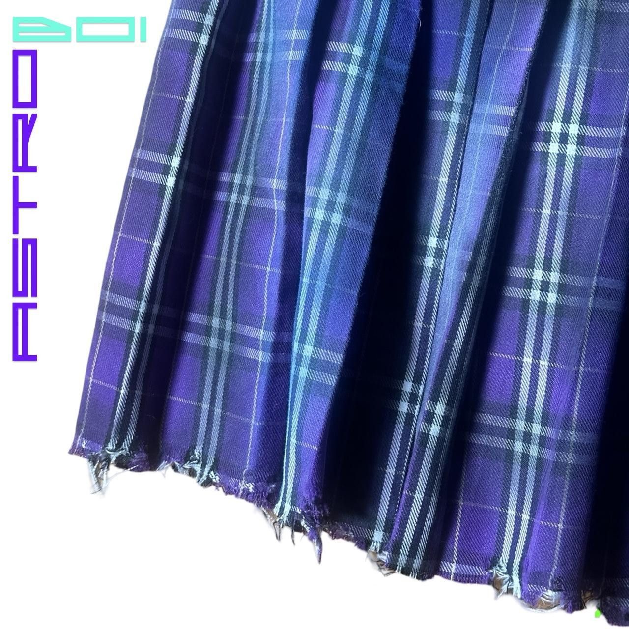 Other × Vintage ASTROBOI* Purple Tartan Schoolgirl Mini Skirt - Medium Size 24" / US 00 / IT 34 - 7 Thumbnail