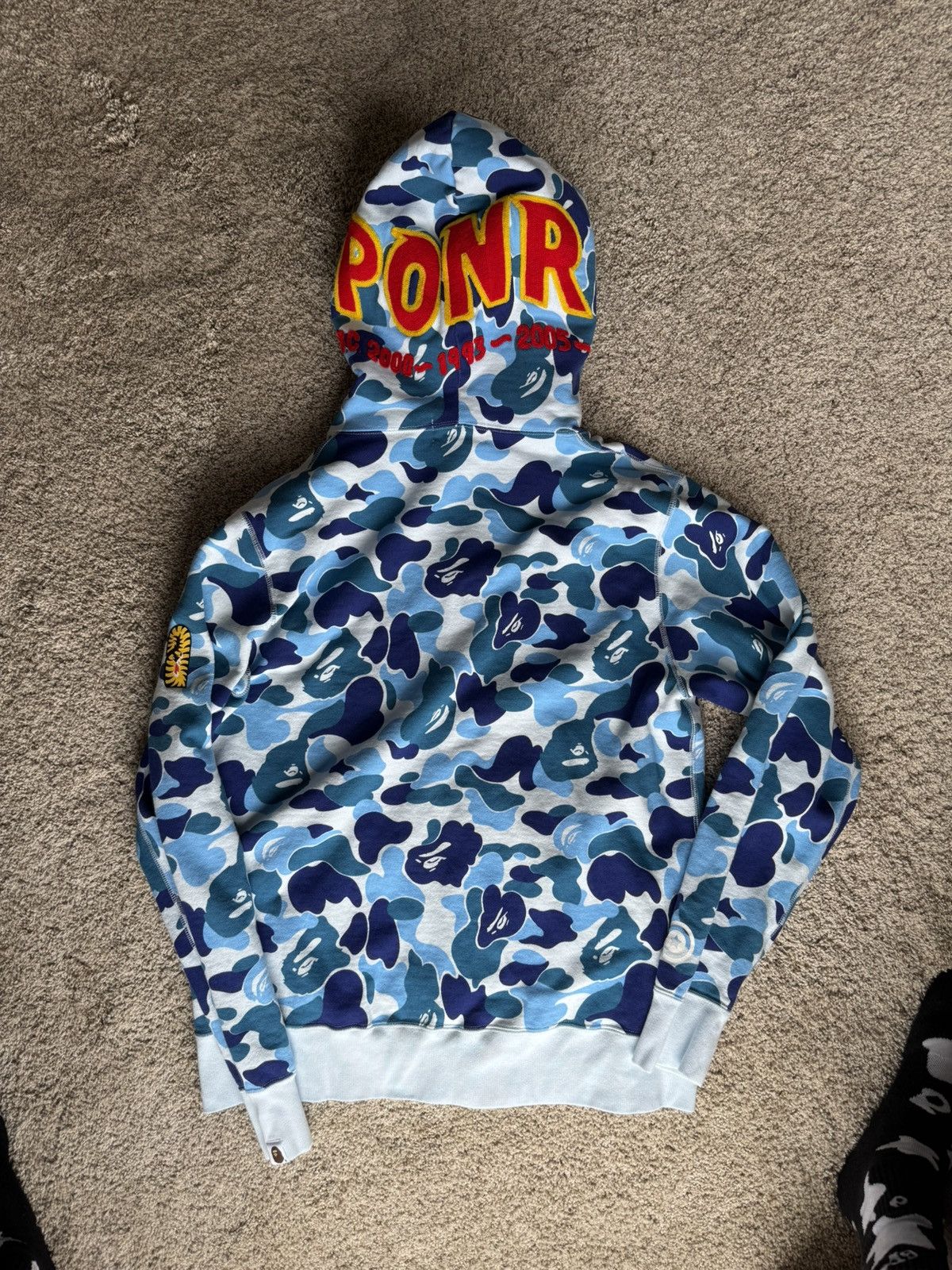 Bape BAPE “Shark” full-zip, camo print “PONR” Blue Size US L / EU 52-54 / 3 - 3 Thumbnail