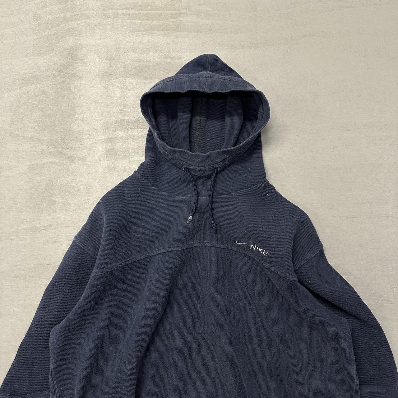 Nike Rare Nike Y2K Navy Blue Pullover Hoodie Sweatshirt Large Size US L / EU 52-54 / 3 - 3 Thumbnail