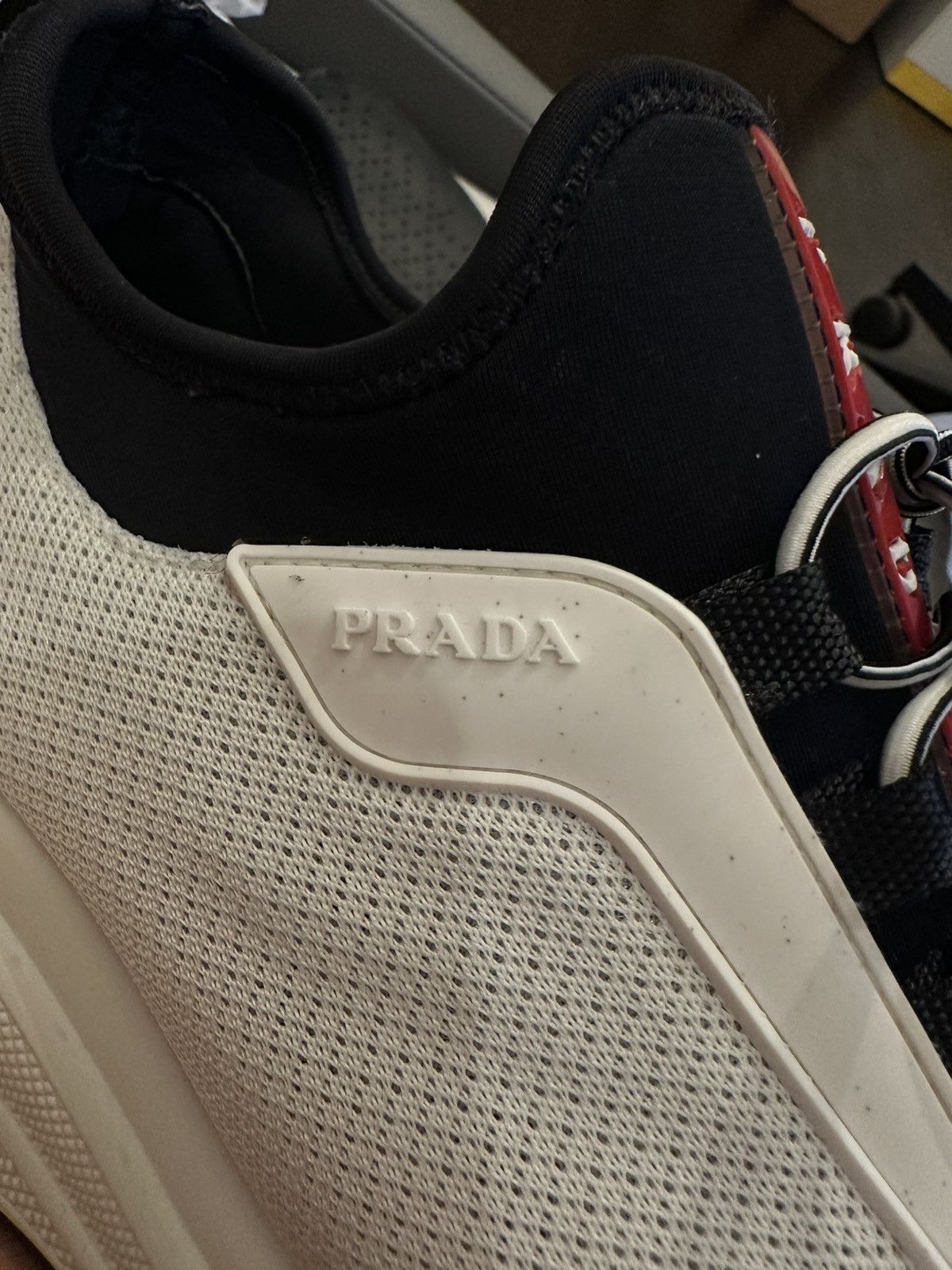 Prada Prada Neoprene Logo White Women's Size US 5 / IT 35 - 11 Thumbnail