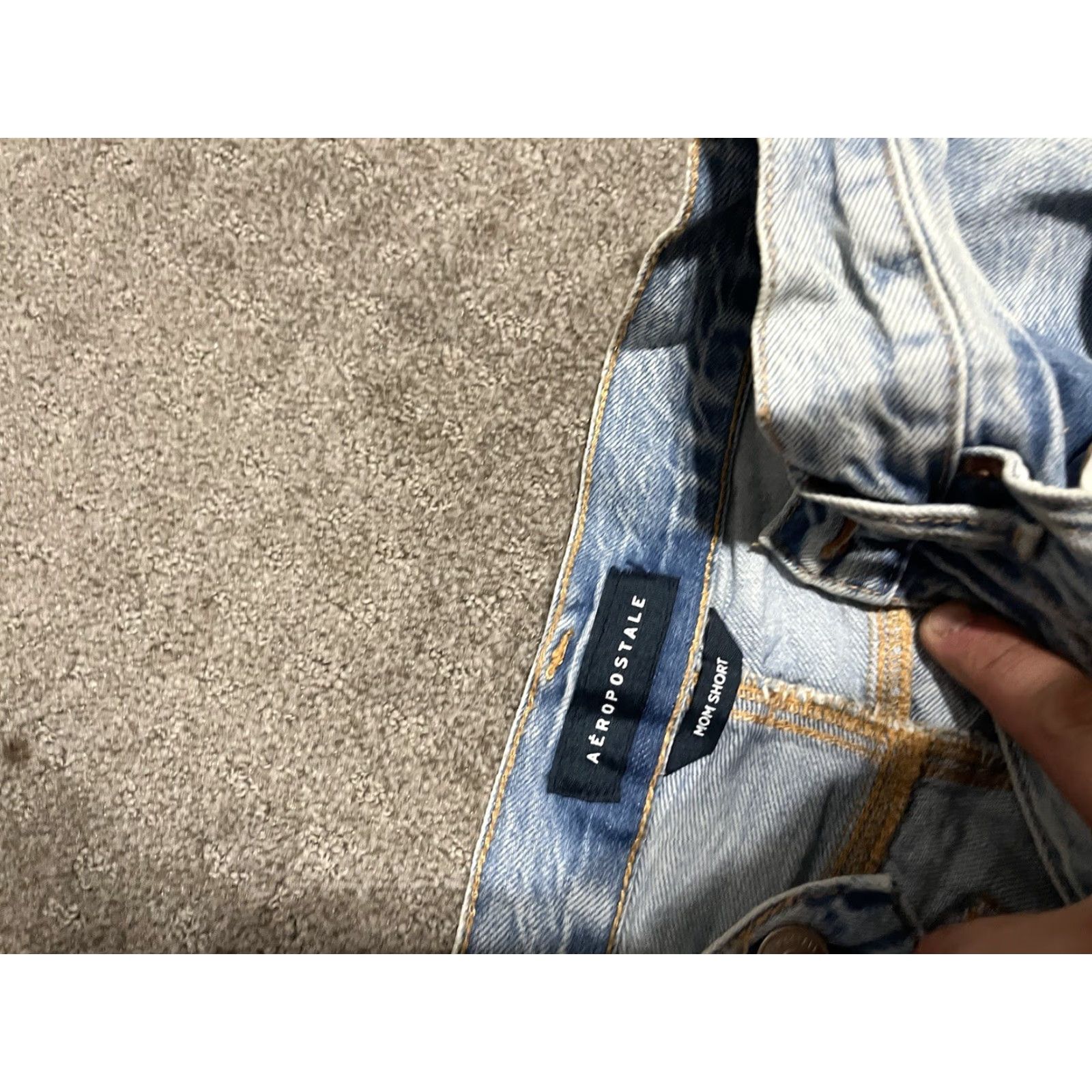 Vintage Aéropostale Denim Mom Shorts Women's Size 0 Blue Distressed Cuff High Rise Denim Shorts Size 25" / US 0 / IT 36 - 3 Thumbnail