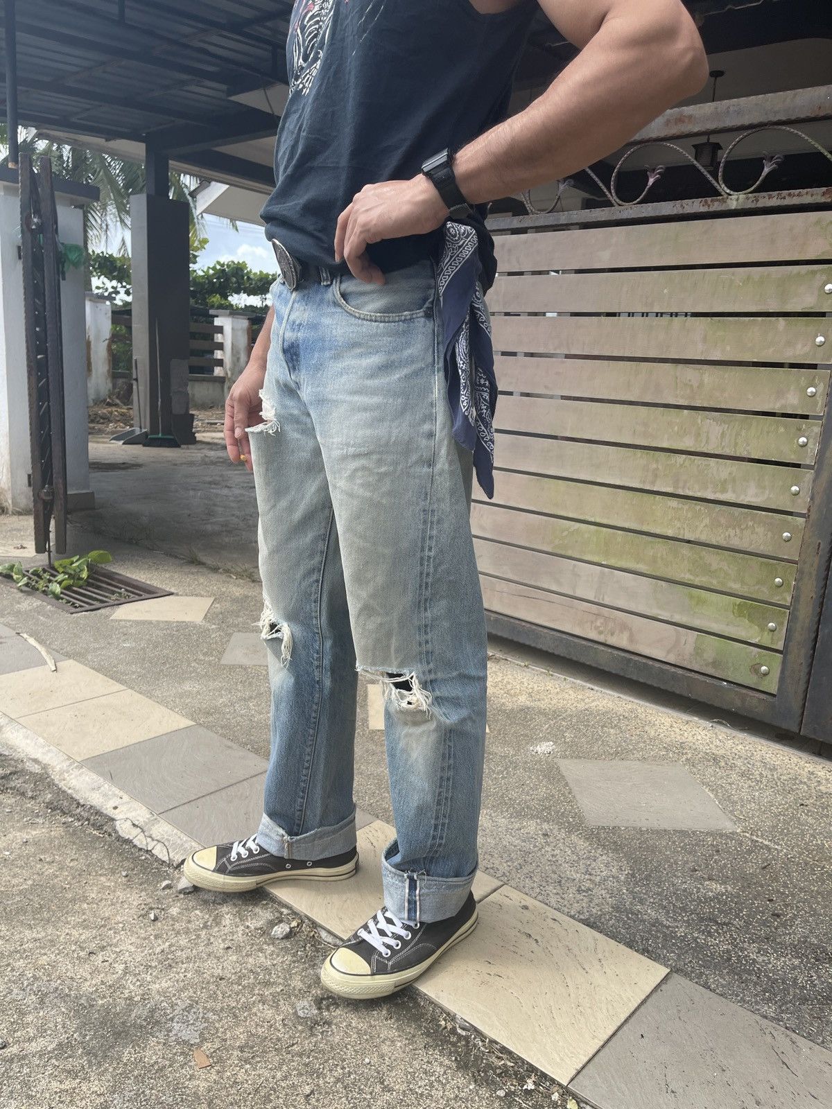Levi's Vintage 80s🔥Levi’s 501🔥Rindem Hidden Rivets Selvedge Denim Size US 33 - 4 Thumbnail