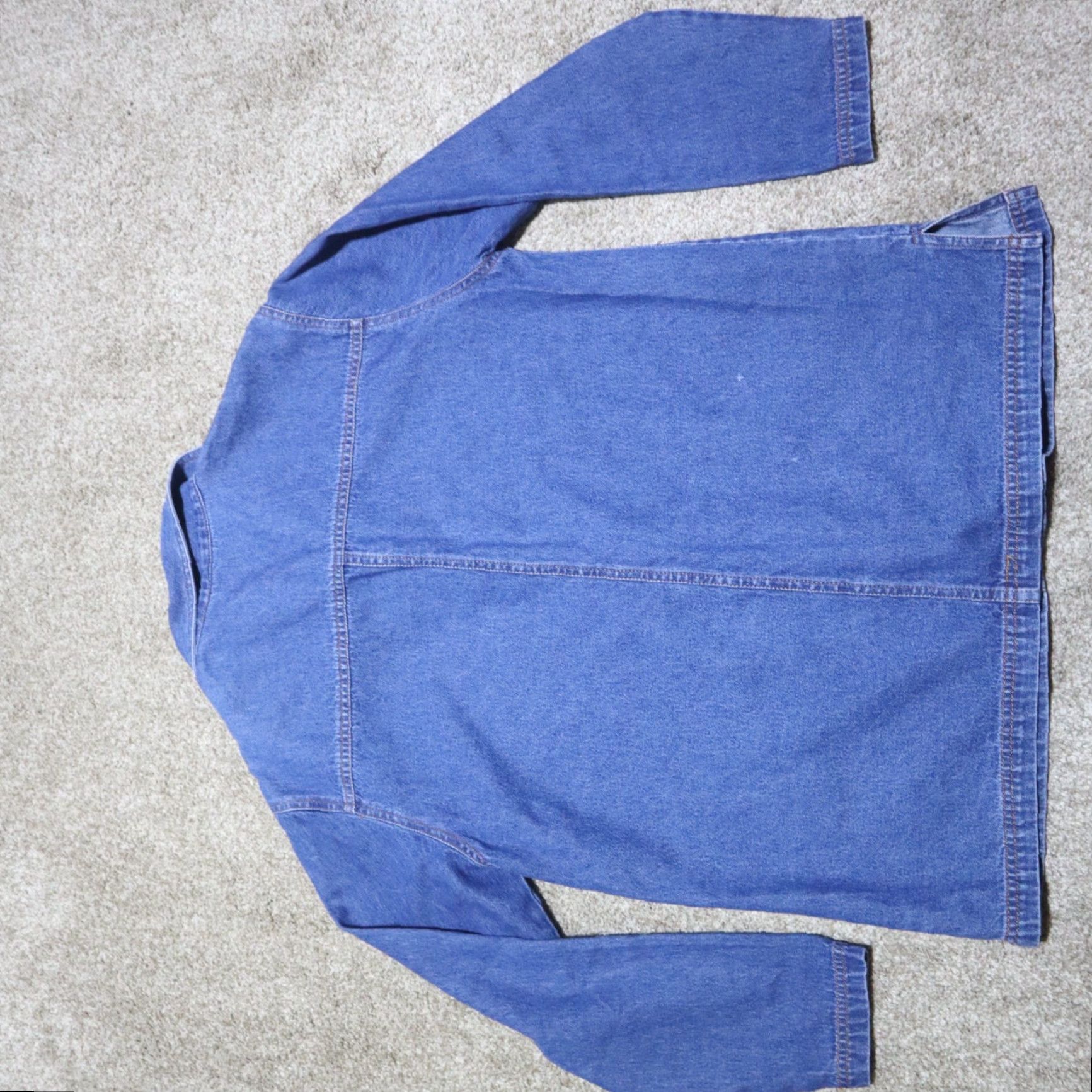 Blair BLAIR Denim Shirt Long Sleeve Womens Size LARGE Blue Floral Embroidery Shirt Jacket Style Denim Shirt 90s? Mens? Size L / US 10 / IT 46 - 7 Thumbnail