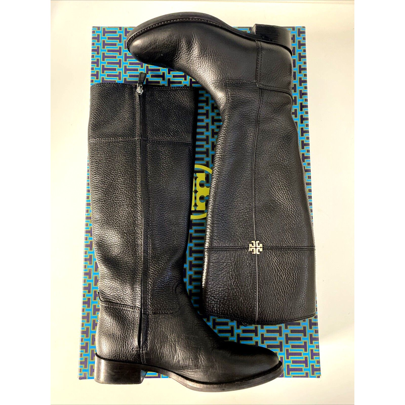 Tory Burch Tory Burch Jolie Riding Boots Black Tall Tumbled Leather 6.5 Size US 6.5 / IT 36.5 - 3 Thumbnail