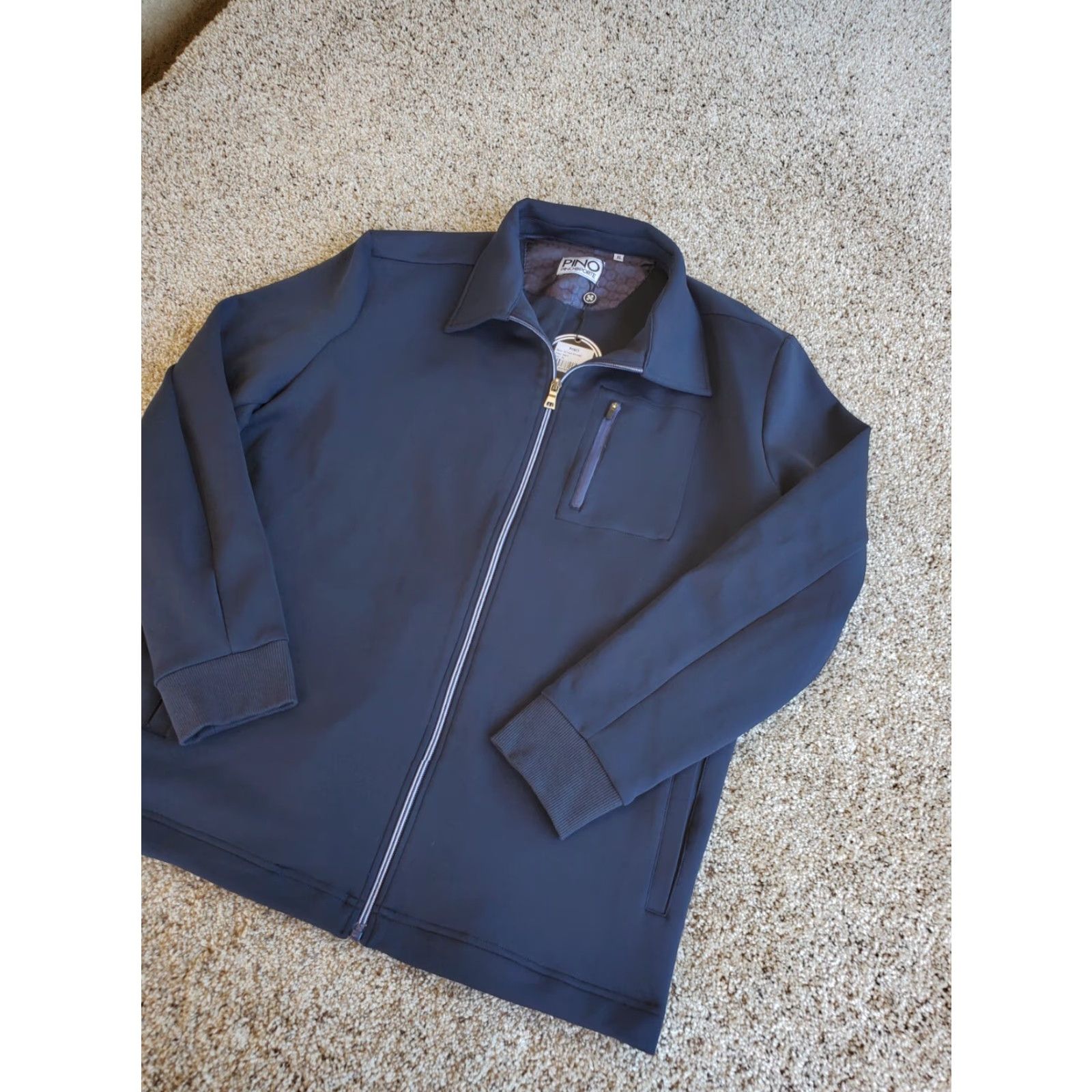 Vintage Pino Porte Track Jacket XL Mens Blue Full Zip Long Sleeve Pockets Stretch NWT Size US XL / EU 56 / 4 - 2 Thumbnail