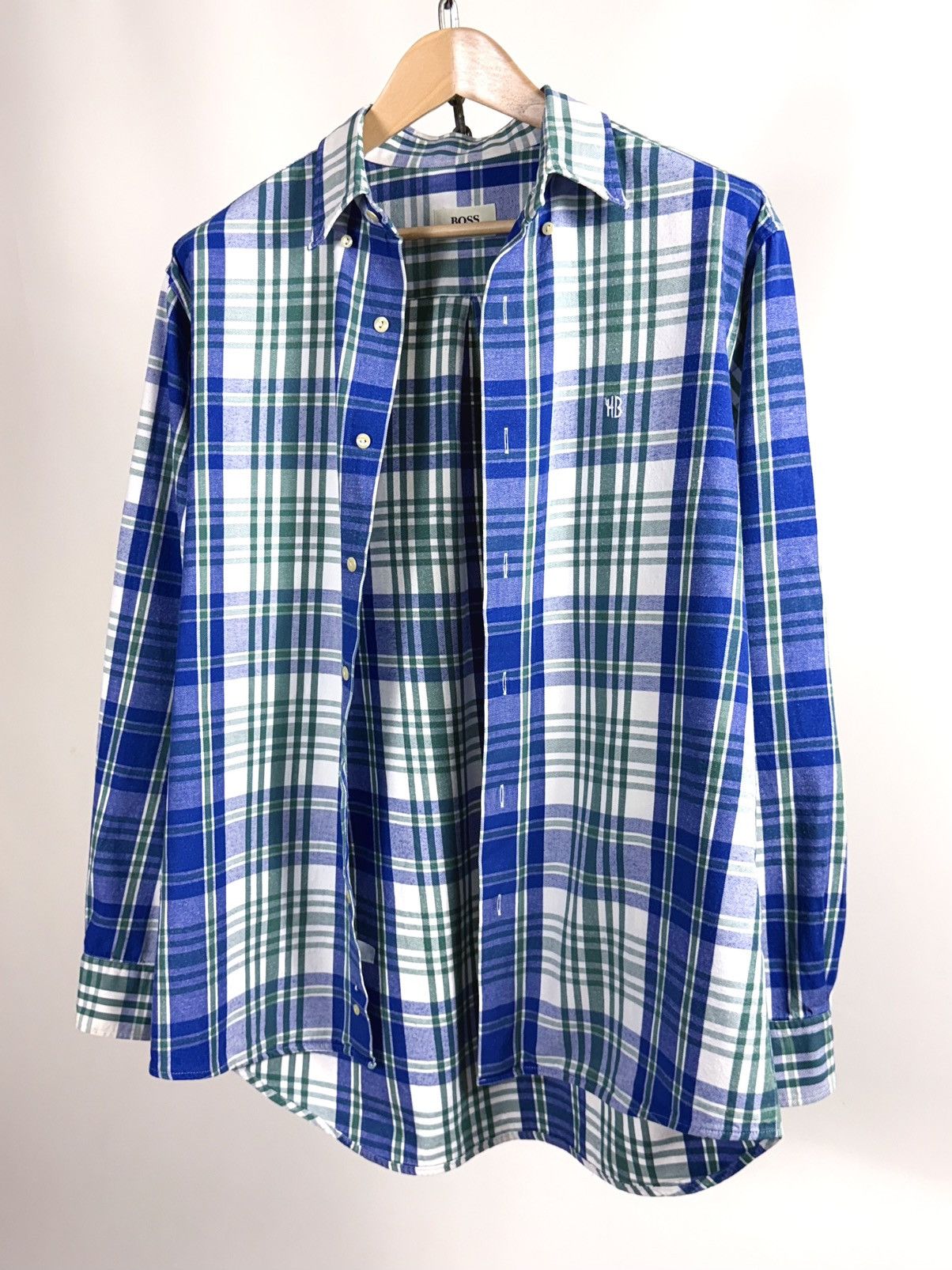 Hugo Boss Vintage 90s Hugo Boss Check Flannel Shirt Size US XL / EU 56 / 4 - 2 Thumbnail