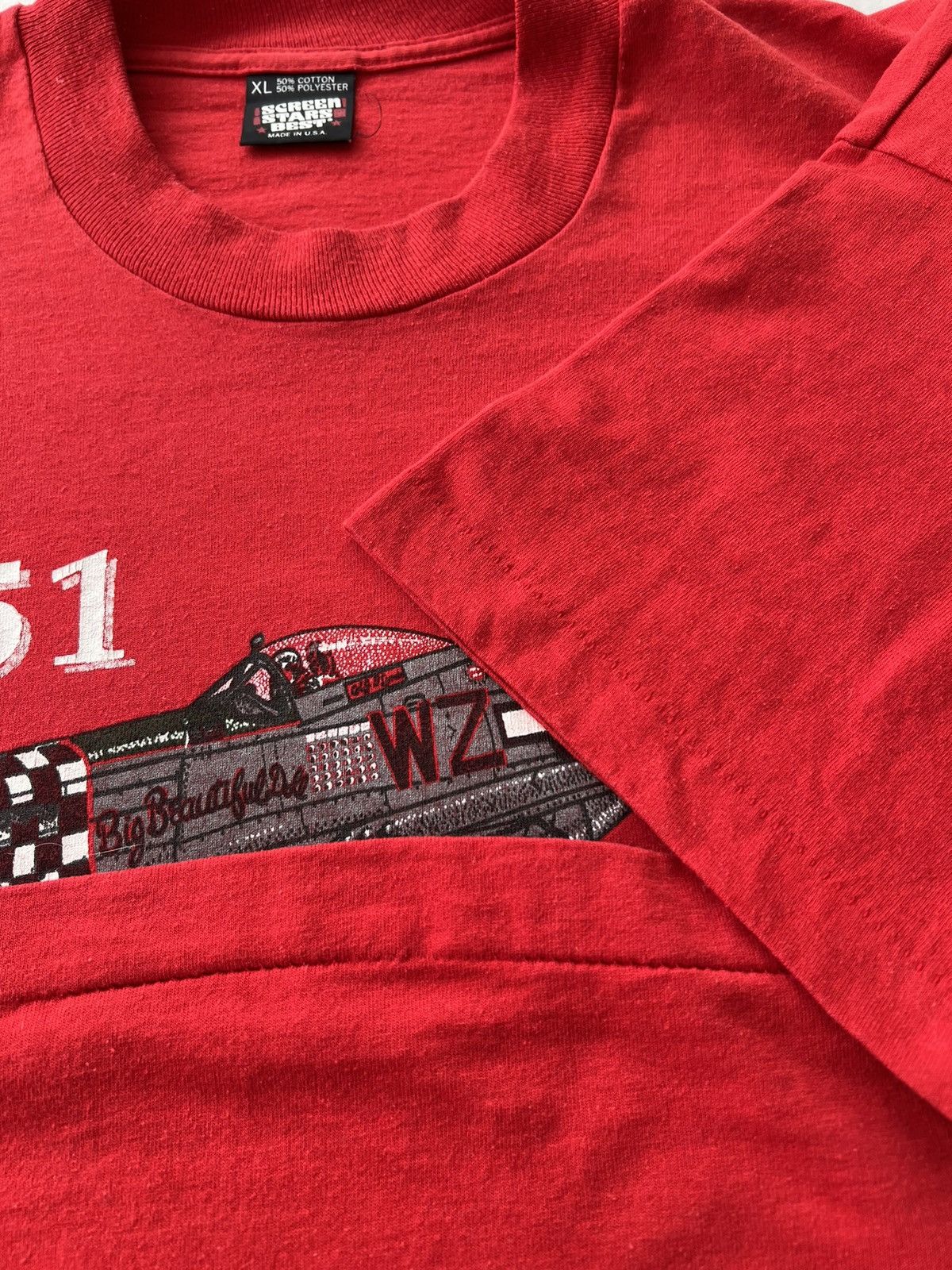 Vintage Vintage 90s P-51 Mustang Fighter-Bomber Airplane Red T-shirt Size US XL / EU 56 / 4 - 6 Thumbnail