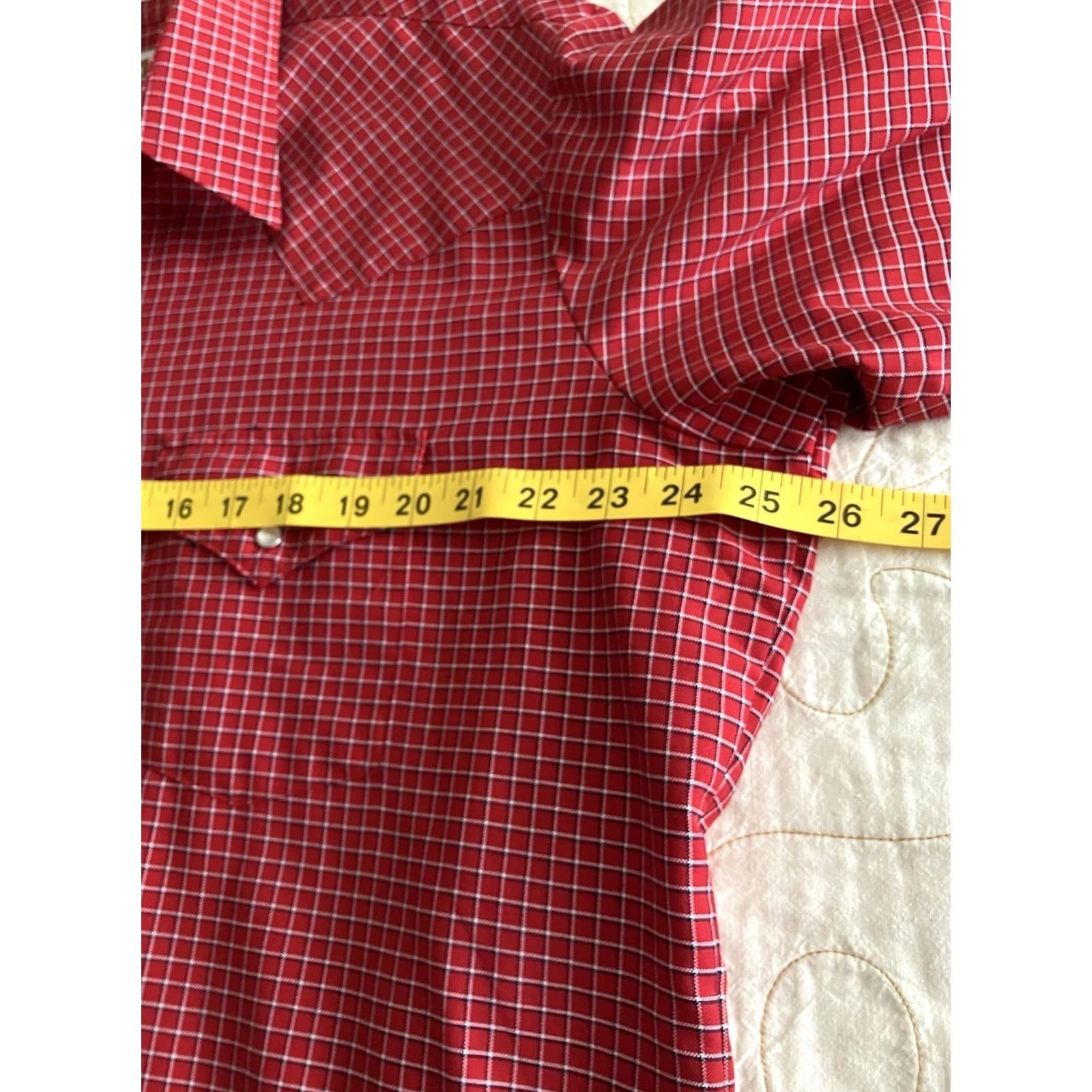 Vintage Ely Cattleman Western Shirt Mens 17/35 Red Windowpane Pearl Snap Cowboy Shirt Size US XL / EU 56 / 4 - 8 Thumbnail