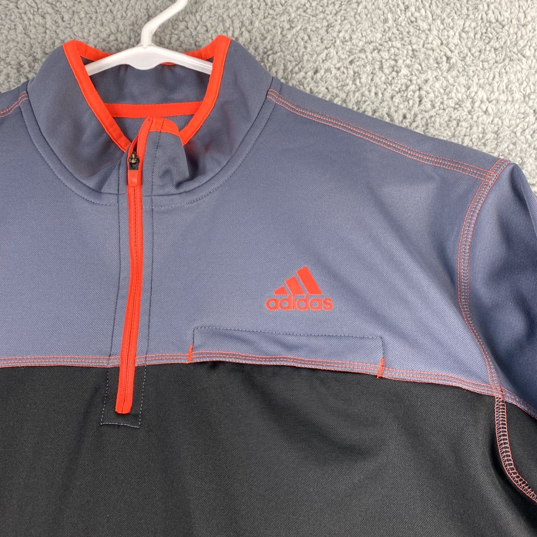 Adidas Adidas Pullover Jacket Adult XL Black Gray Long Sleeve 1/4 Zip Light Mens /44-3 Size US XL / EU 56 / 4 - 2 Thumbnail