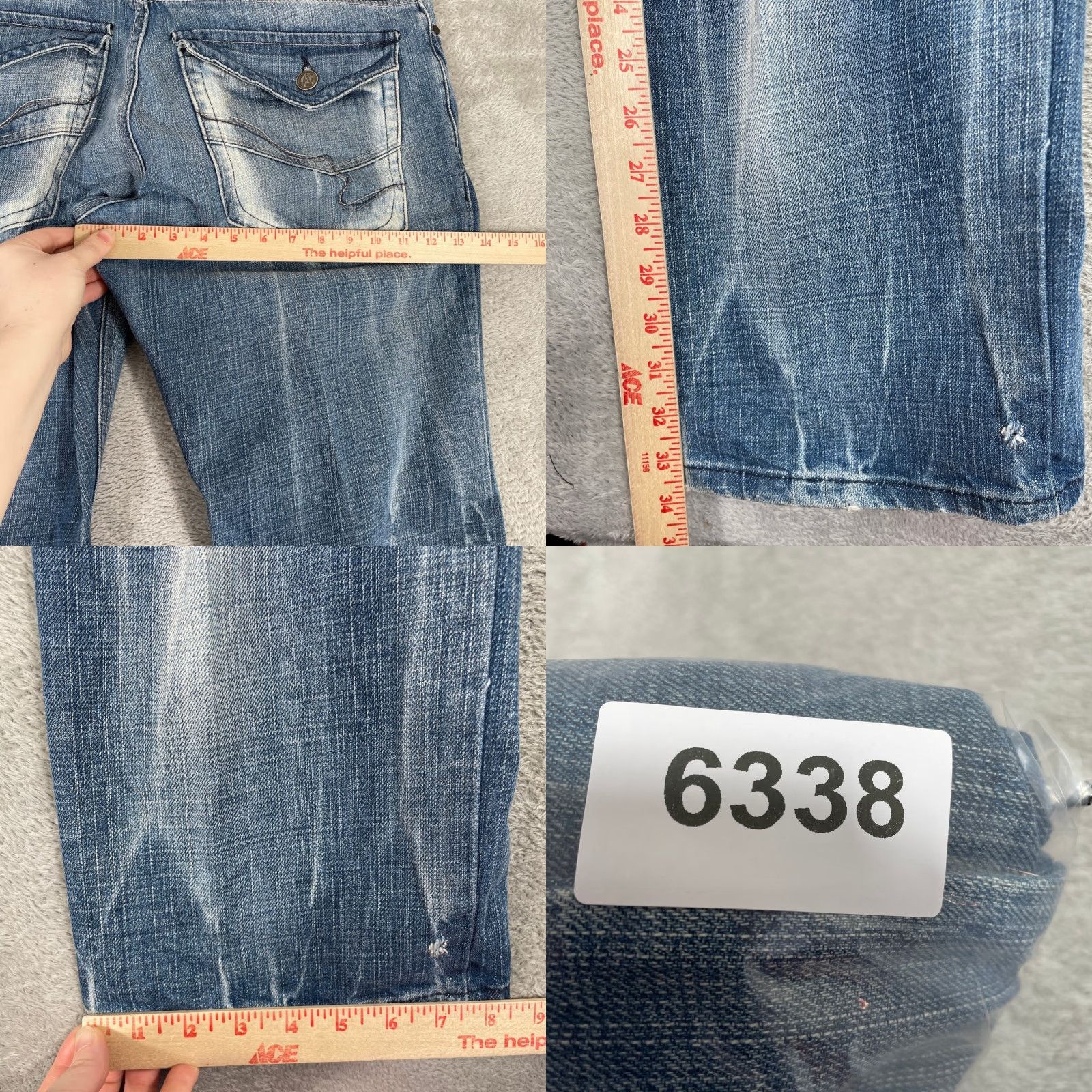 Vintage VINTAGE INC Berlin Jeans Mens 38x33 Blue Distressed Whiskered Y2K Size US 36 / EU 52 - 9 Thumbnail