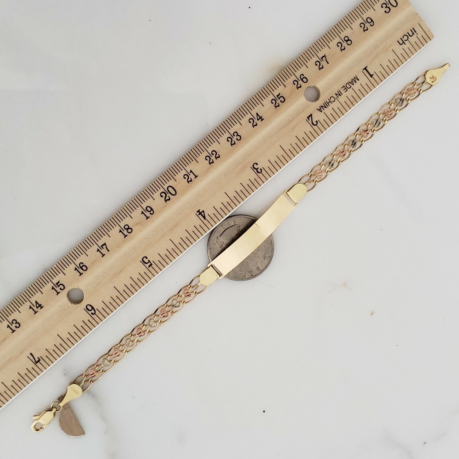 Other Womans real 10k Tri Gold bracelet Size ONE SIZE - 6 Thumbnail
