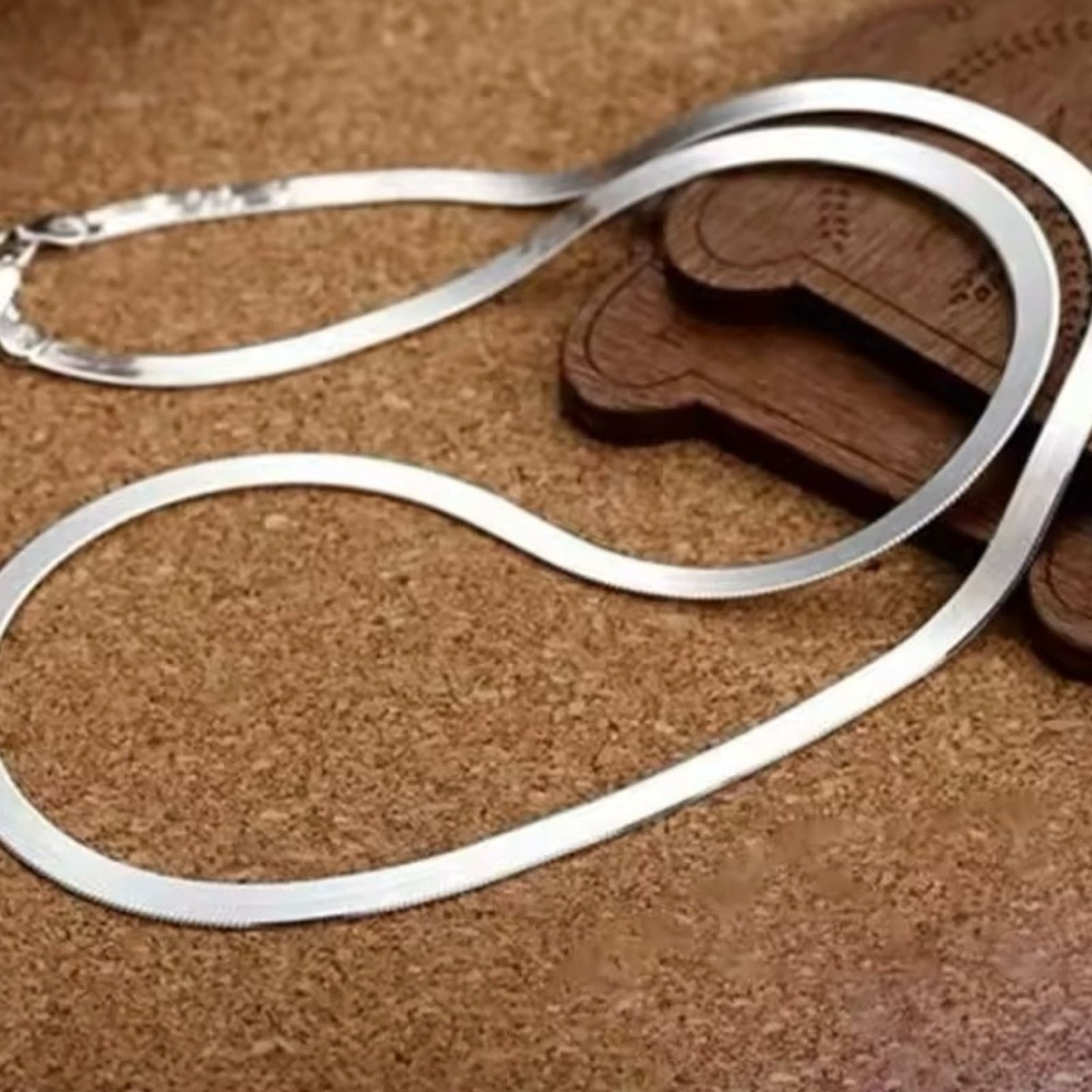 Other 4MM Snake Chain Necklace Sterling Silver for Men and Women Size ONE SIZE - 1 Thumbnail
