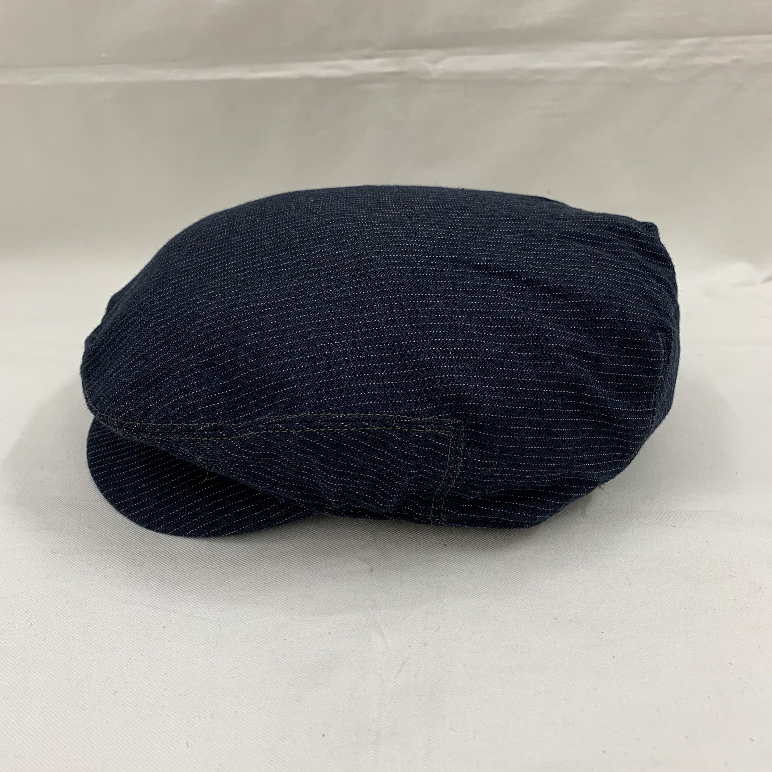 RRL Ralph Lauren × Ralph Lauren Double RL Striped Twill Driver's Cap RRL Newsboy Hat LARGE Size ONE SIZE - 7 Thumbnail
