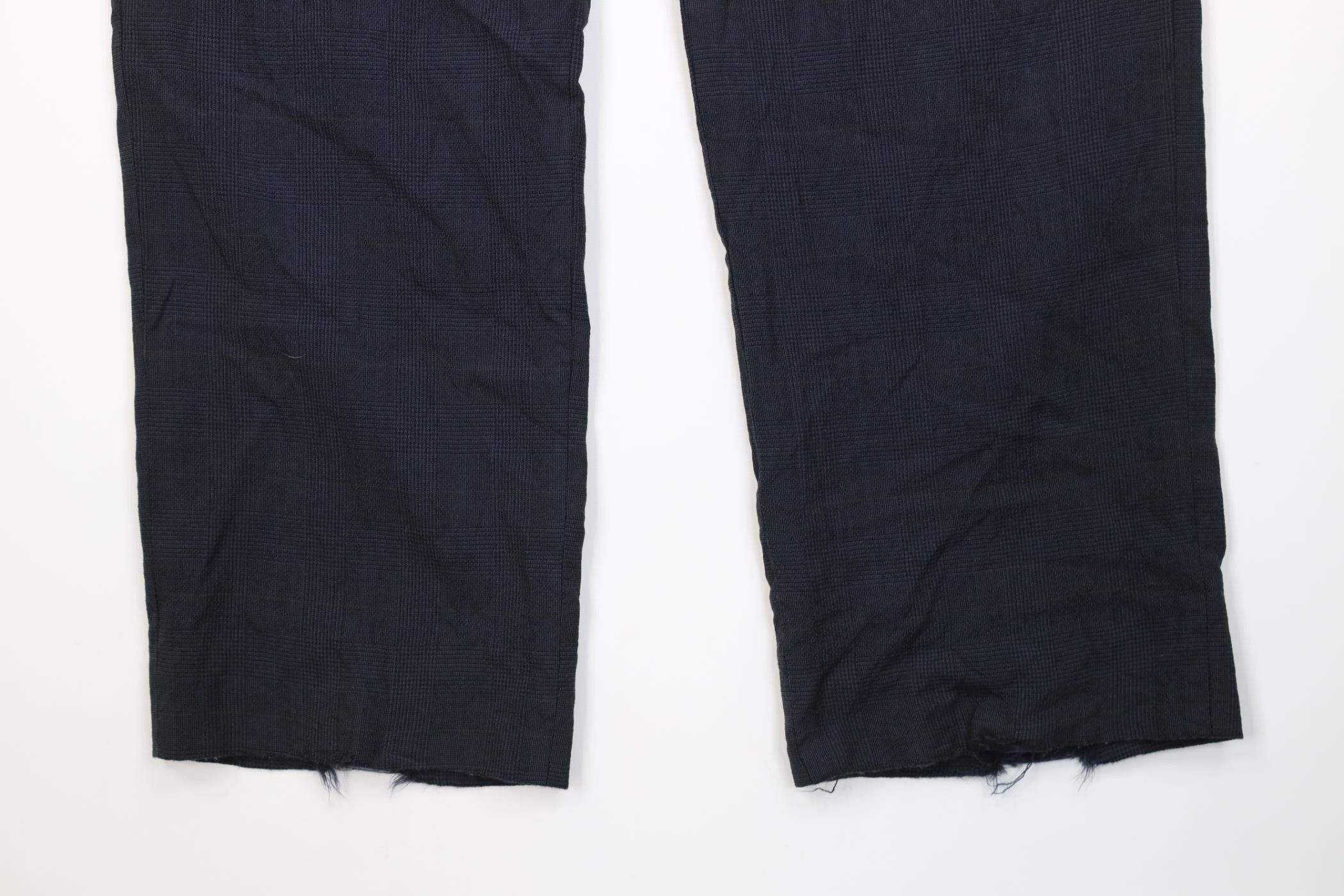Burberry Vintage 90s Burberry Wool Knit Wide Leg Chino Pants Plaid Size US 32 / EU 48 - 4 Thumbnail