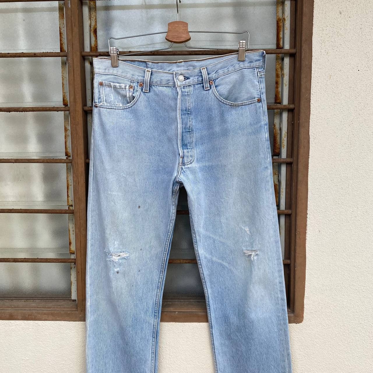 Levi's × Vintage VINTAGE LEVIS 501 USA STONEWASH DISTRESSED DENIM BJ07-12 Size US 33 - 5 Thumbnail