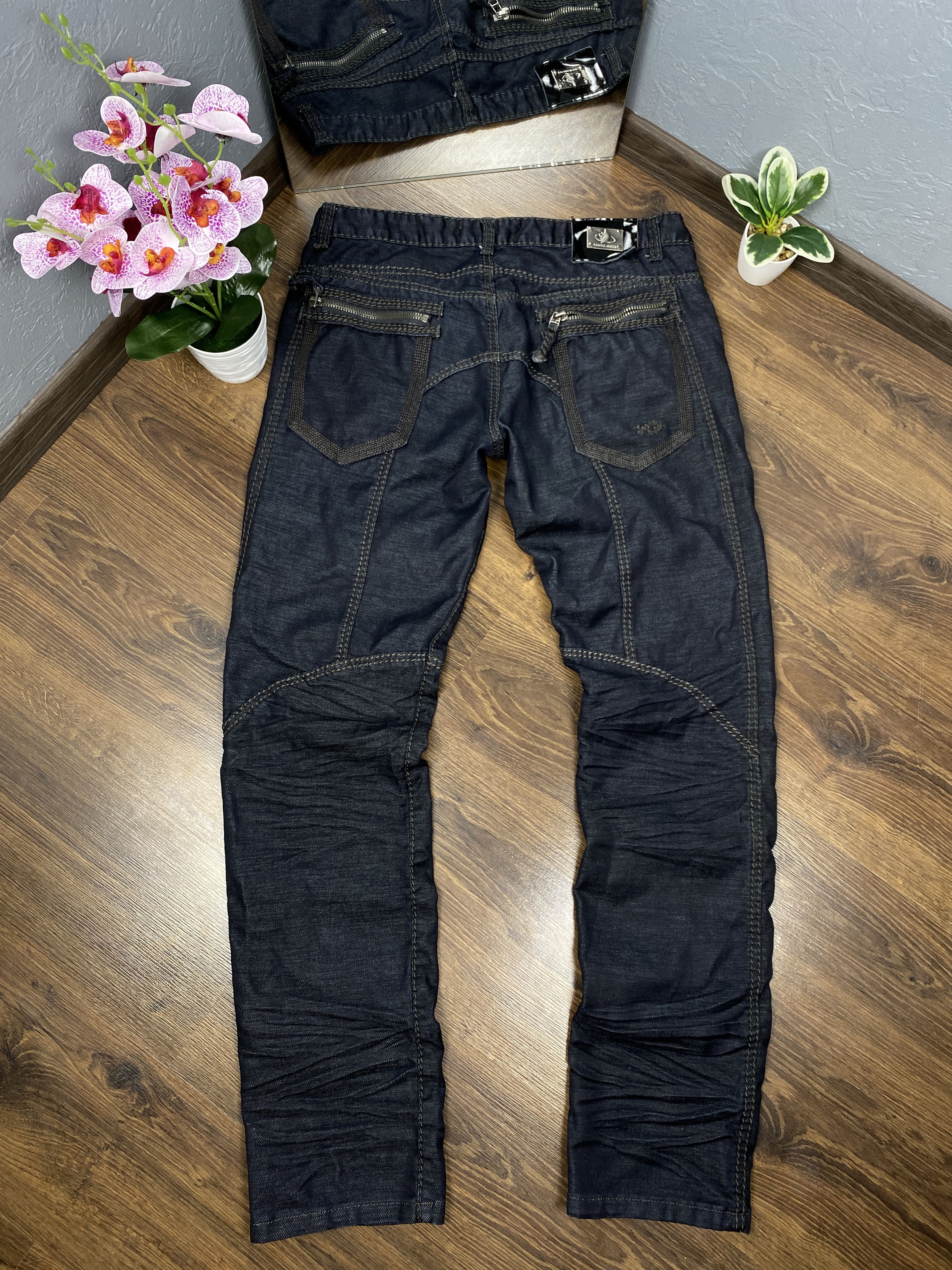 Japanese Brand K&M Kosmo Lupo Vintage Mini Logo Jeans Denim Pants Size US 34 / EU 50 - 6 Thumbnail