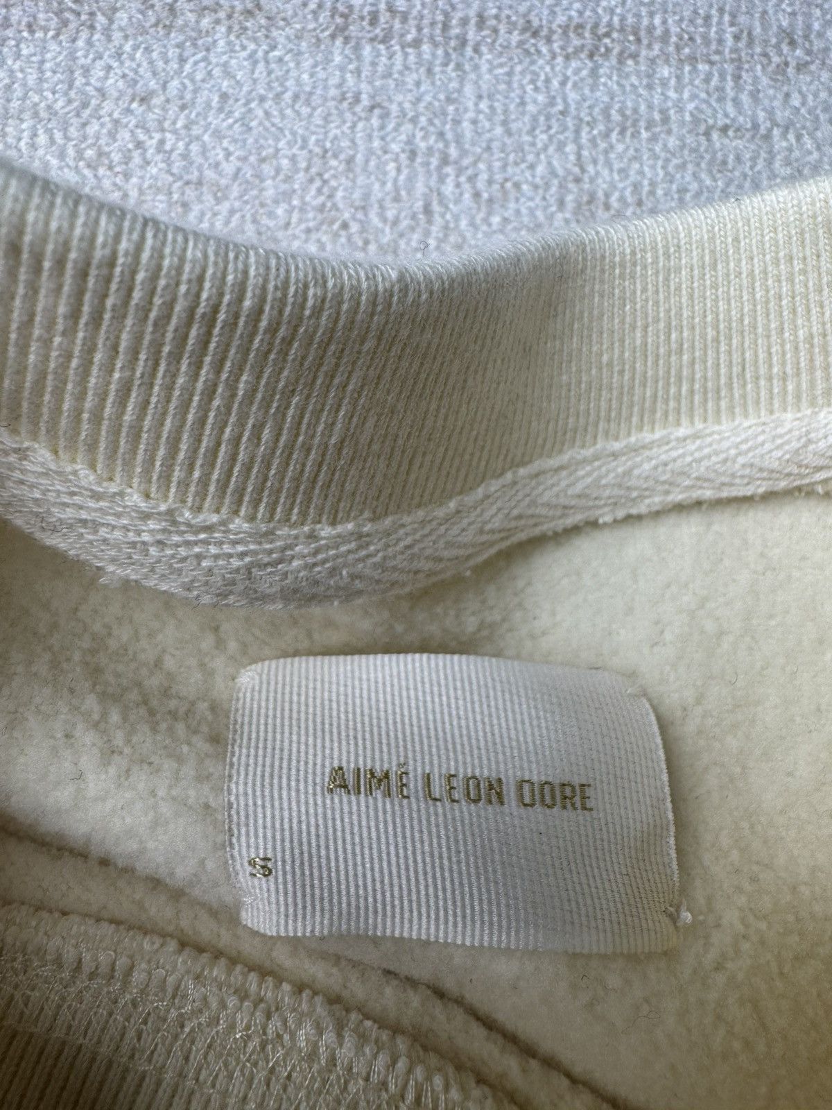Aime Leon Dore 2019 Ald cream fleece crewneck Size US M / EU 48-50 / 2 - 4 Thumbnail