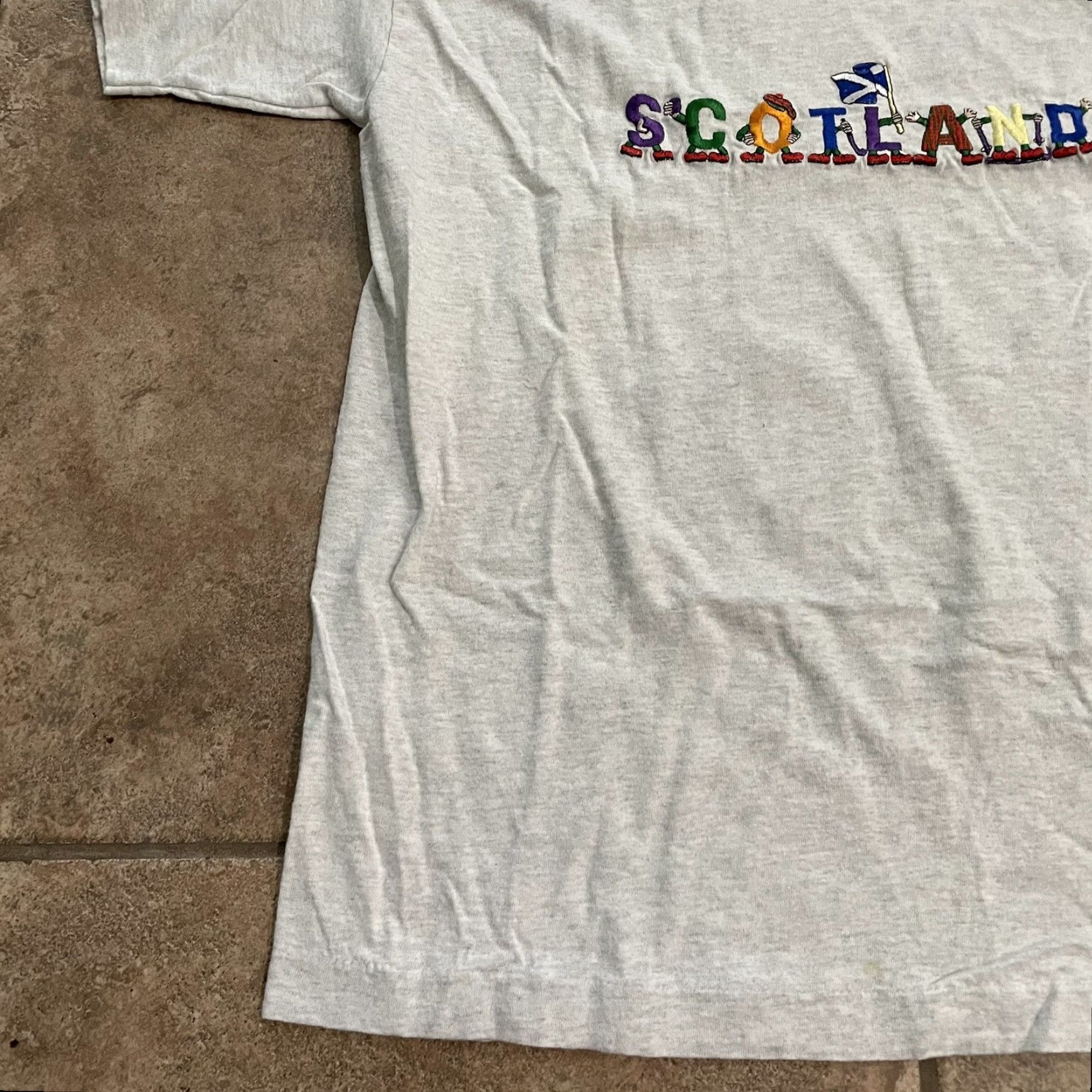 Vintage VINTAGE Screen Stars Scotland Graphic Tee Adult Large Gray Cotton Stitch Mens Size US L / EU 52-54 / 3 - 3 Thumbnail