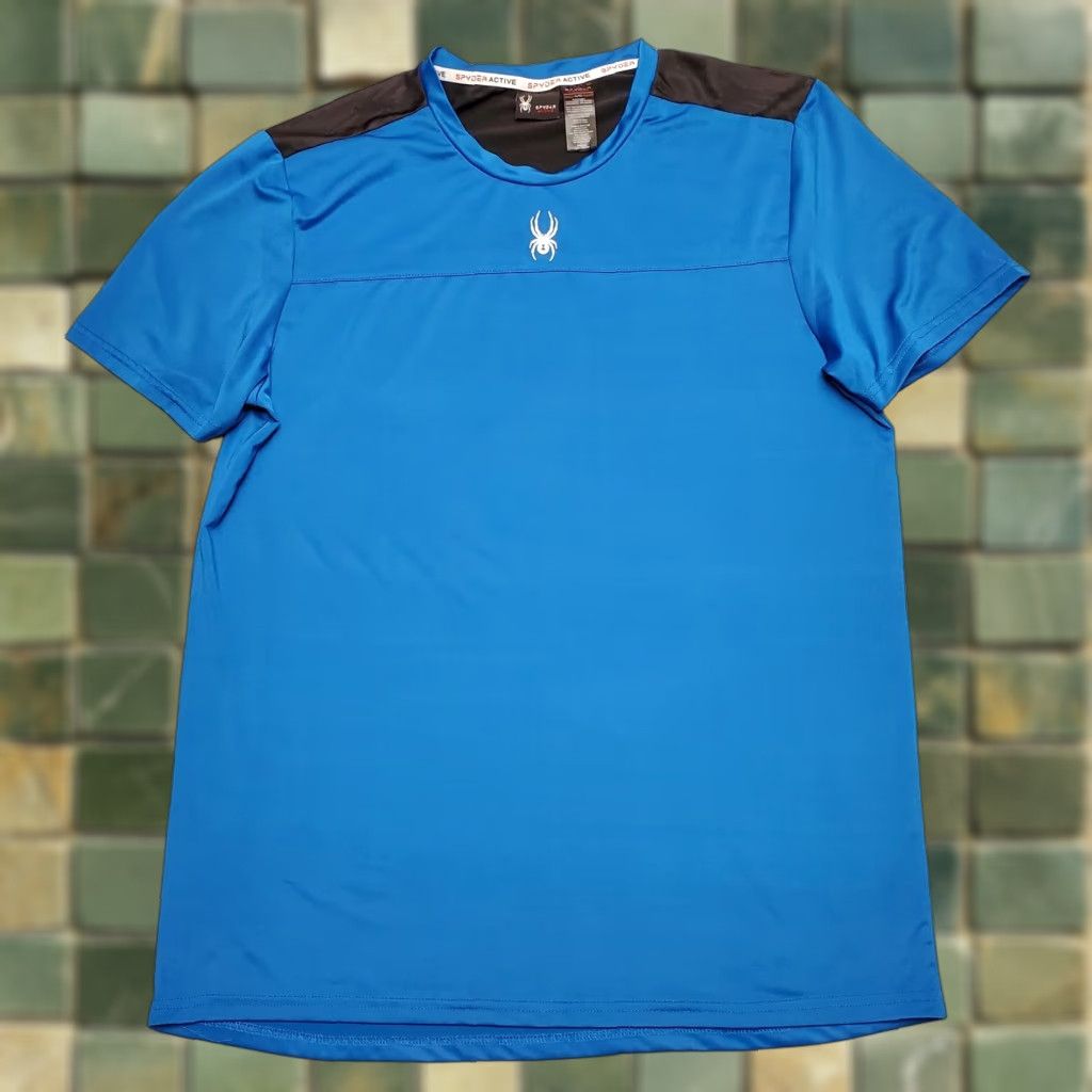 Spyder Spyder Shirt Mens Large Blue Active Short Sleeve Performance Stretch Crewneck T-Shirt Size US L / EU 52-54 / 3 - 1 Thumbnail
