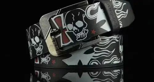 Other Skull Skeleton pattern pin buckle Belt Size ONE SIZE - 4 Thumbnail